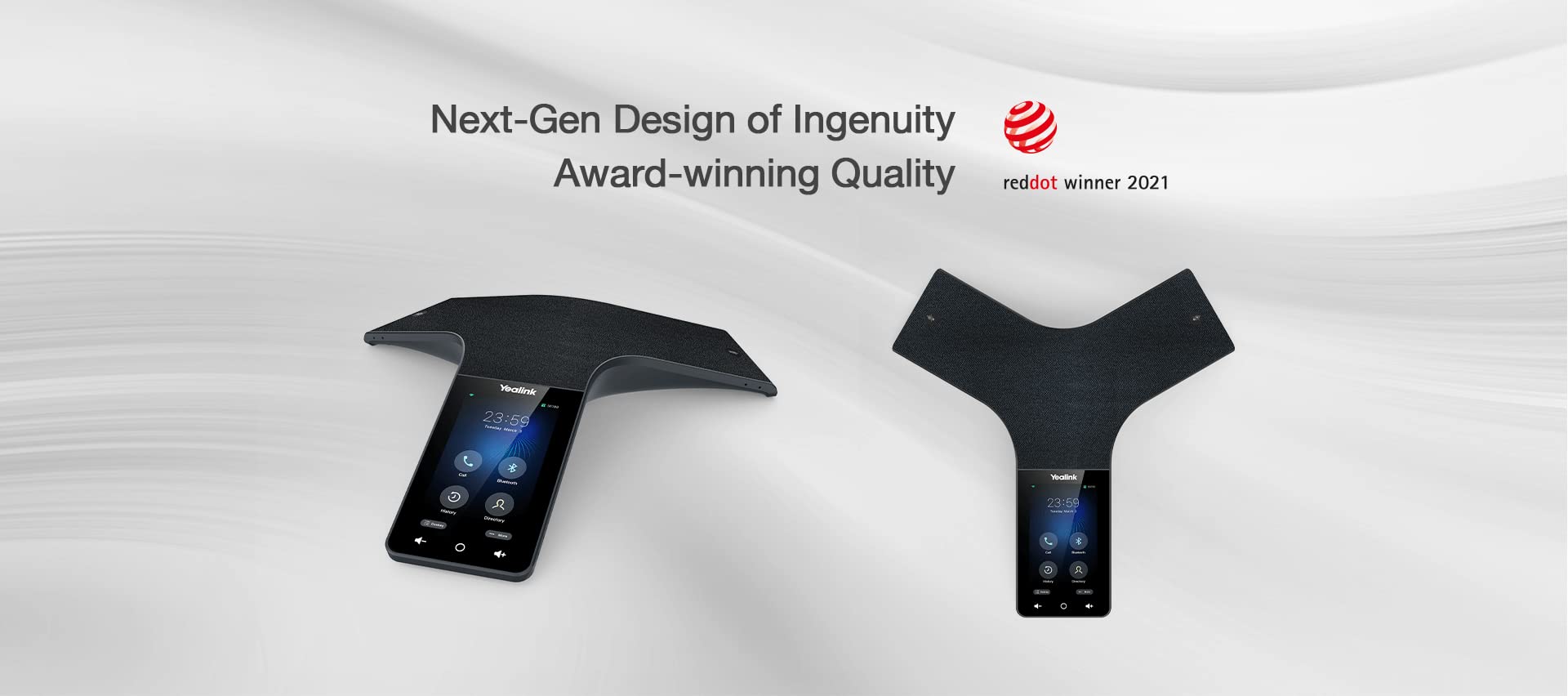 Yealink CP965 IP Power Over Ethernet, Touch Sensitive HD Corded Conference Phone with 5 inch (720x1280) Multi-Touch Screen, Android 9.0, Optimal HD Audio & Full Duplex Technology - Black