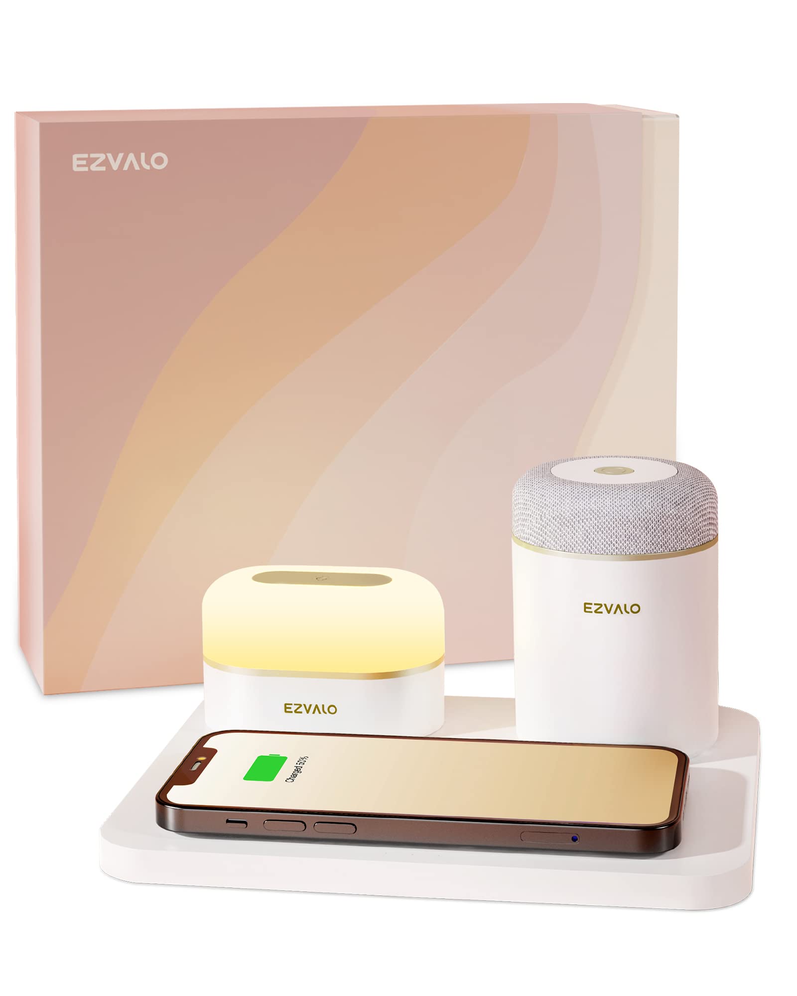 EZVALO Birthday Gifts for Women, Relaxing Gift Box for Women with Wireless Phone Charger, LED Night Light, Portable Speaker