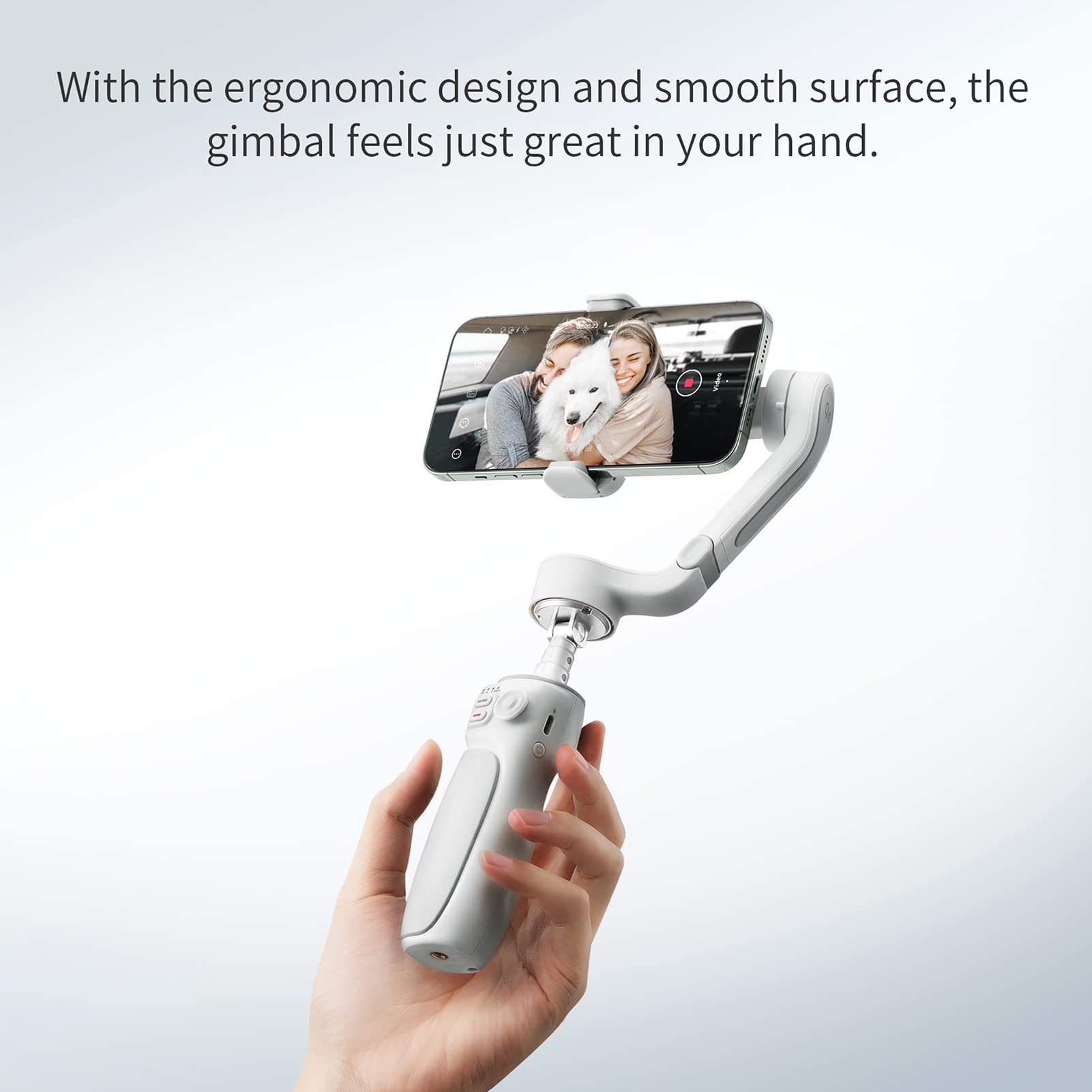 chelse Smooth-Q4 Combo Handheld 3-Axis Gimbal Stabilizer For Smartphone Portable Phone Vlog Gimbal Built-In 215Mm Extendable Rod Max. 280G Payload Supports Gesture Control Various Modes With Mini