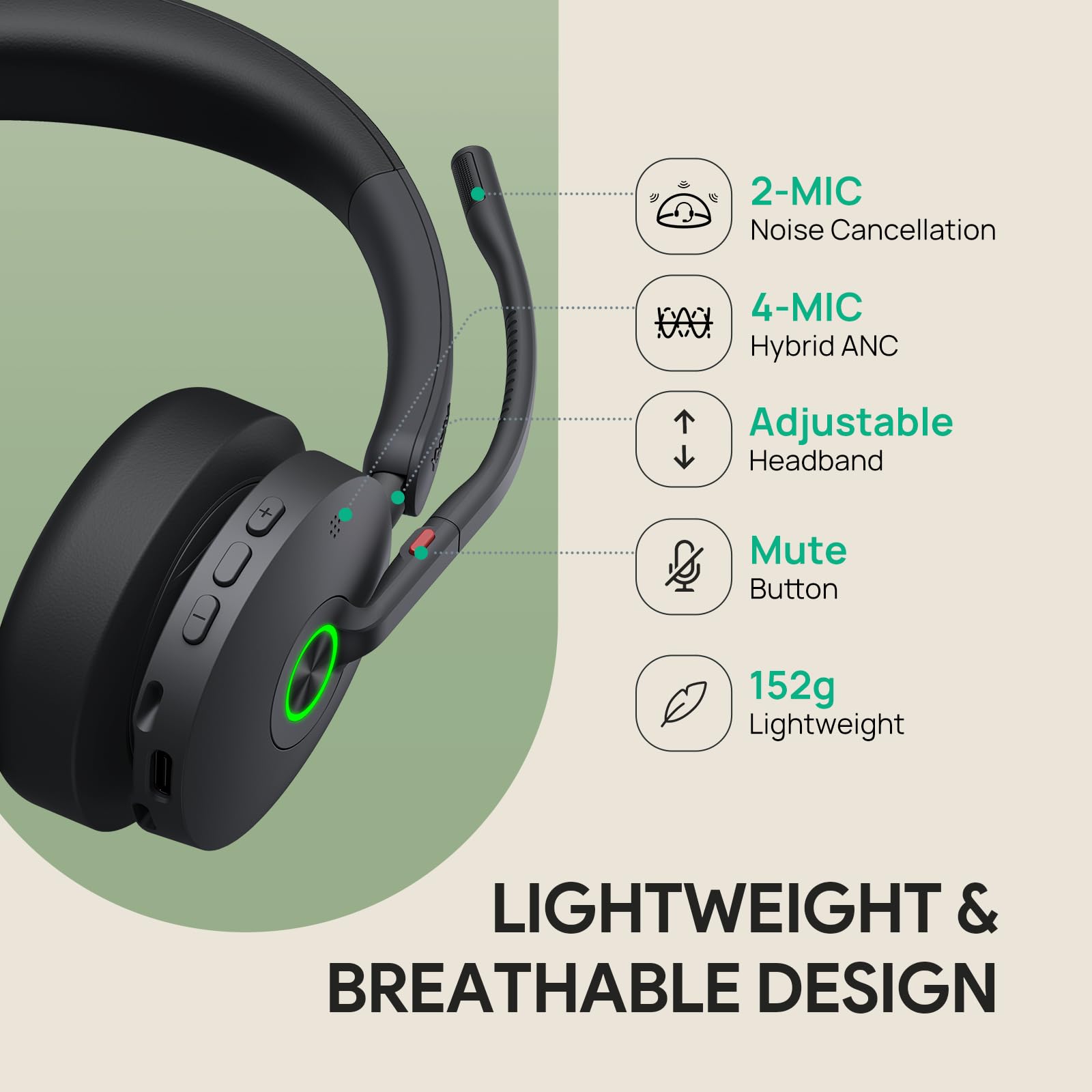 Yealink BH74 with Stand Teams USB-C/A