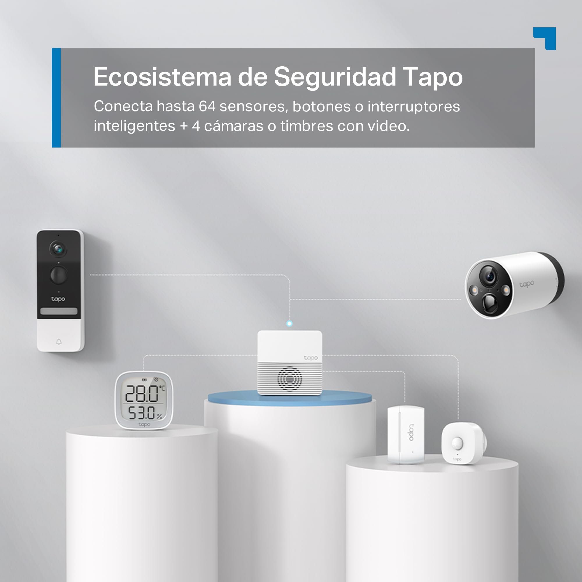 TP-Link Tapo H200 Smart IoT Hub, Up to 64 Switches and Sensors or Buttons + 4 Battery Cameras or Doorbells, Not Compatible with Tapo Camera Models with Power Cable, Kasa KE100 Thermostat