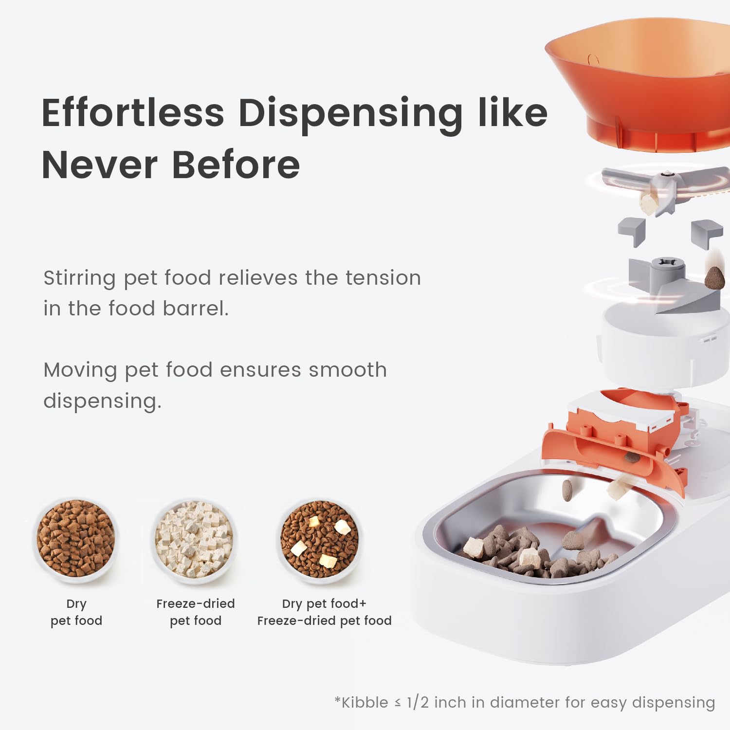 Pawaii Automatic Cat Feeders with App Control, 2.4G Wi-Fi Enabled Smart Pet Feeder for Cat and Dog, Automatic Cat Food Dispenser with Portion Control, 1-30 Meals Per Day, 3L