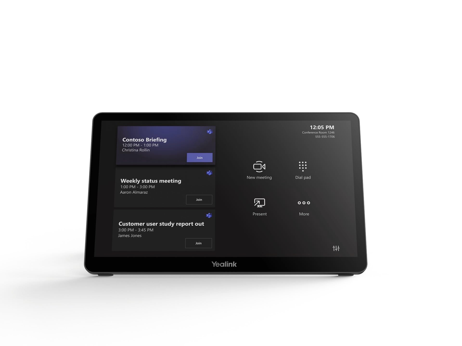 Yealink MTouch Plus-Ex Package - 11.6" Full HD Touch Screen, Motion Sensor, PoE Support, Flexible Mounting Options, Optimized for Microsoft Teams