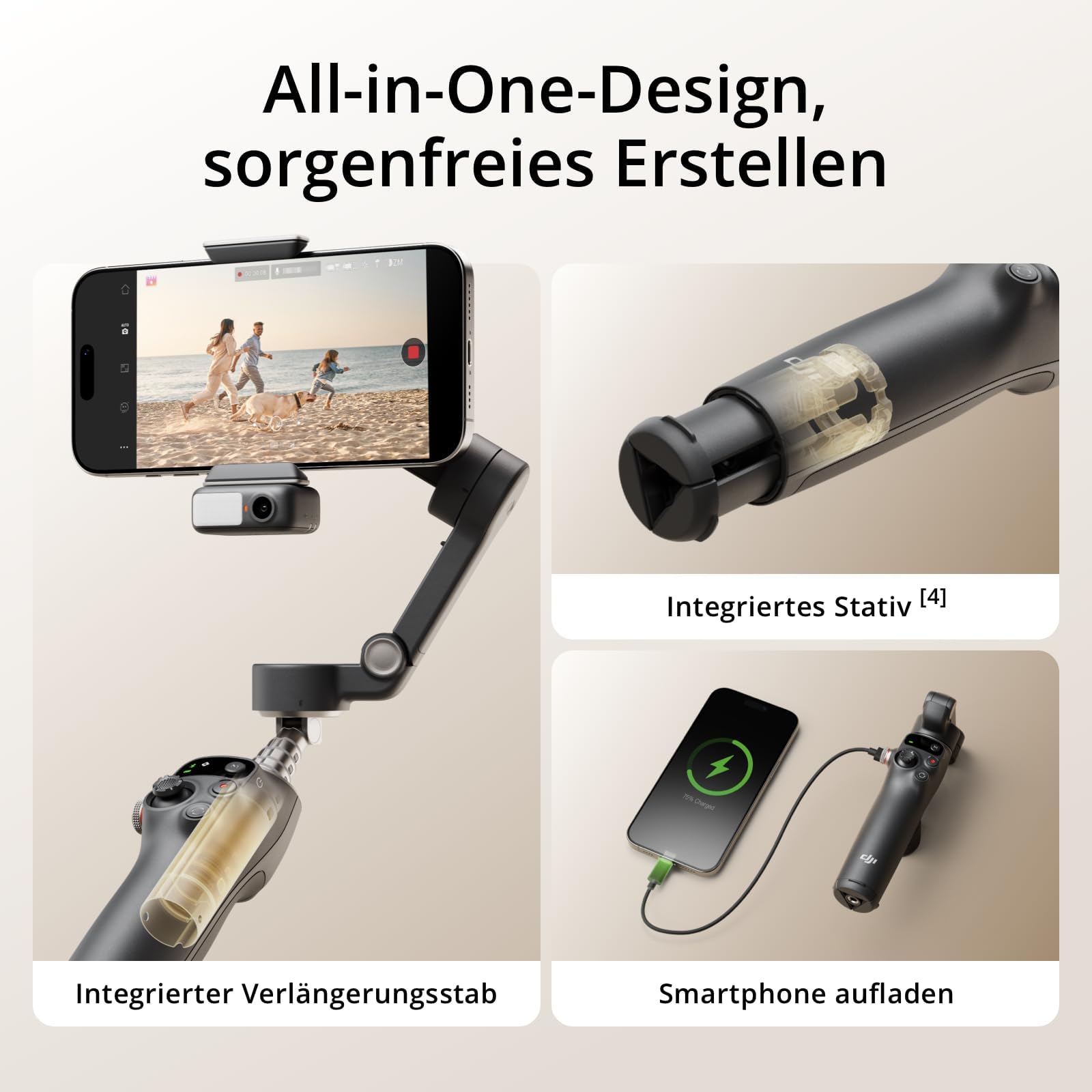 DJI Osmo Mobile 7 Pro Gimbal Stabilizer for iPhone, Android, Native Tracking, Lighting, 3-Axis Smartphone Gimbal, Quick Start, One-Click Editing, Built-in Extension Rod and Tripod