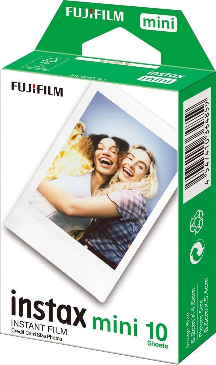 Fujifilm Party pack, Instax Film Mini, bundle of 10 packs, 100 Shot film White border