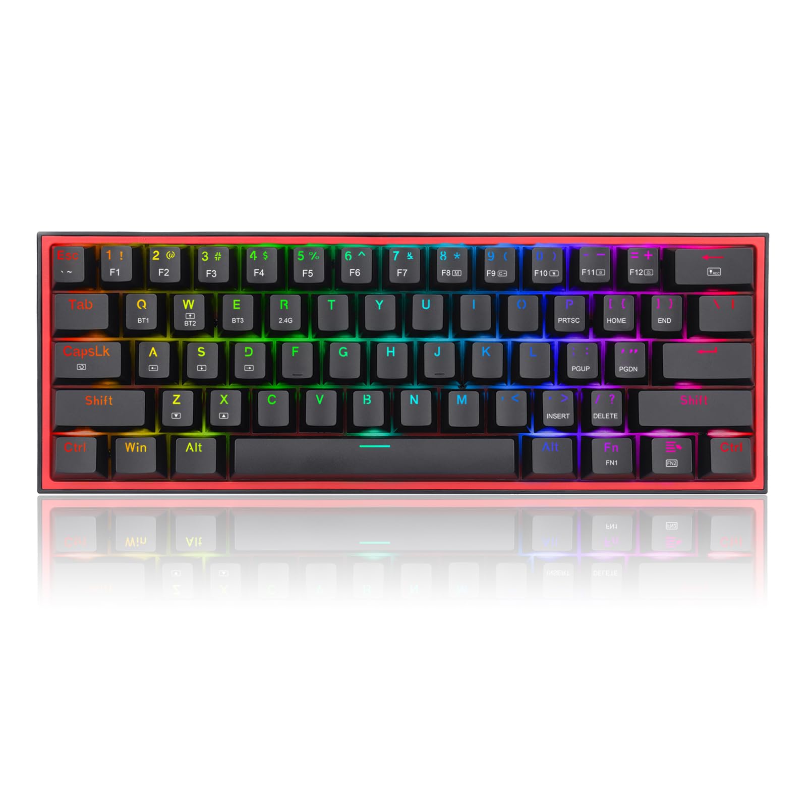 ريدراجون كيبورد العاب ميكانيكي سلكي من فيز برو K616-RGB بلوتوث، 2.4G، لون اسود