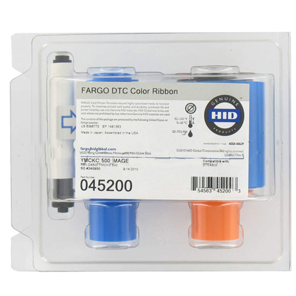 Fargo Original Color Ribbon 45200 YMCKO for DTC4500e Printer Model