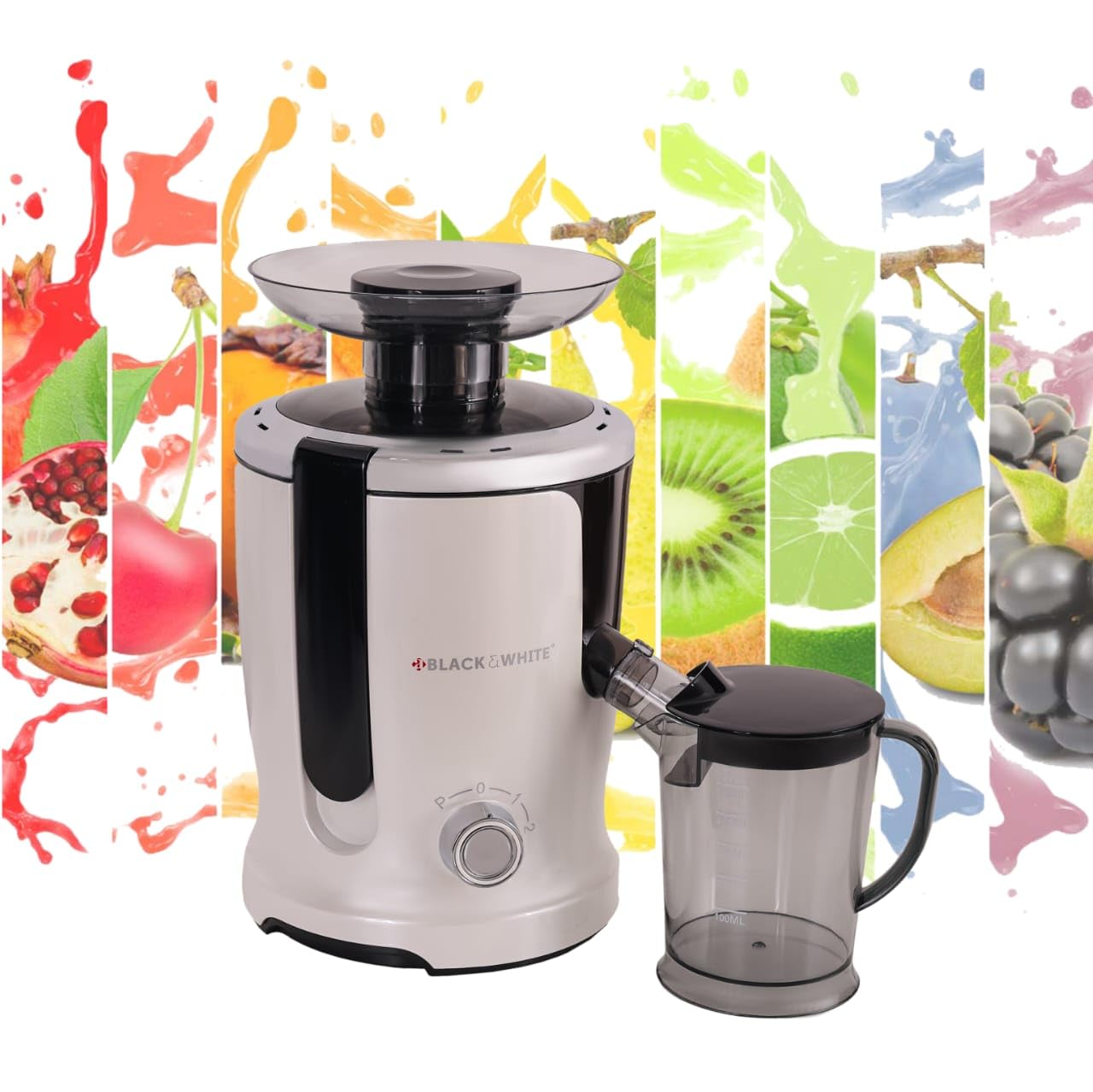 a BLACK & WHITE Centrifugal Juicer BWJE1701W