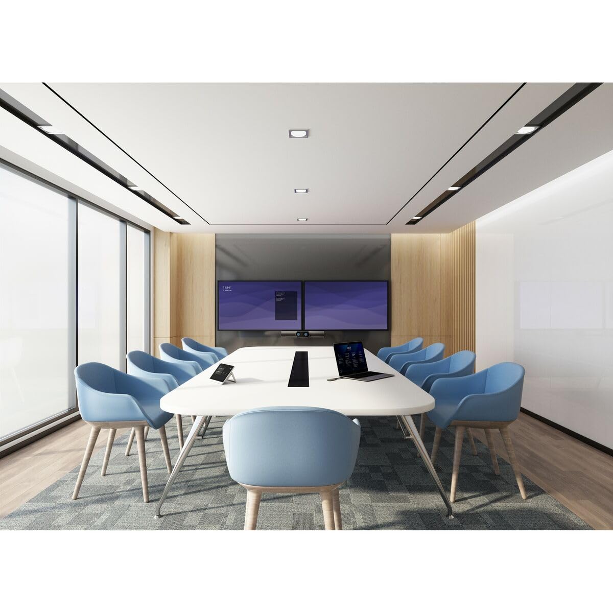 Yealink A30-020 Teams Fully Equipped Video Collaboration Bar/Meeting Bar for Medium Meeting Room - Set A30+CTP18 Touch Panel