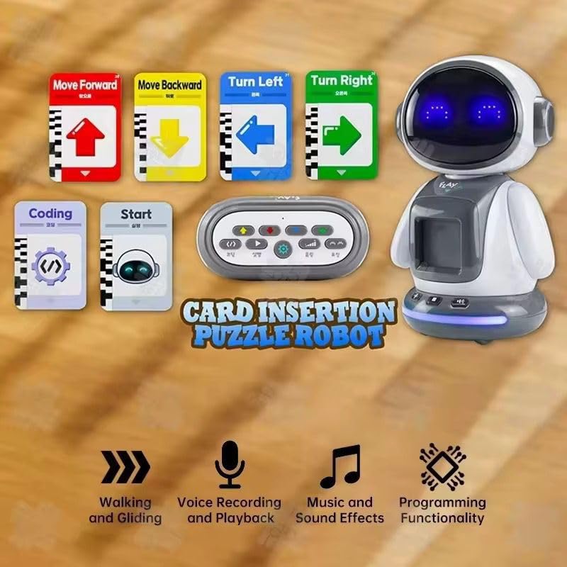 Fipka Chengji Ai Desktop Robot Educational Toy Rechargeable Light Music Programable Intelligence Children Flash Card Robot