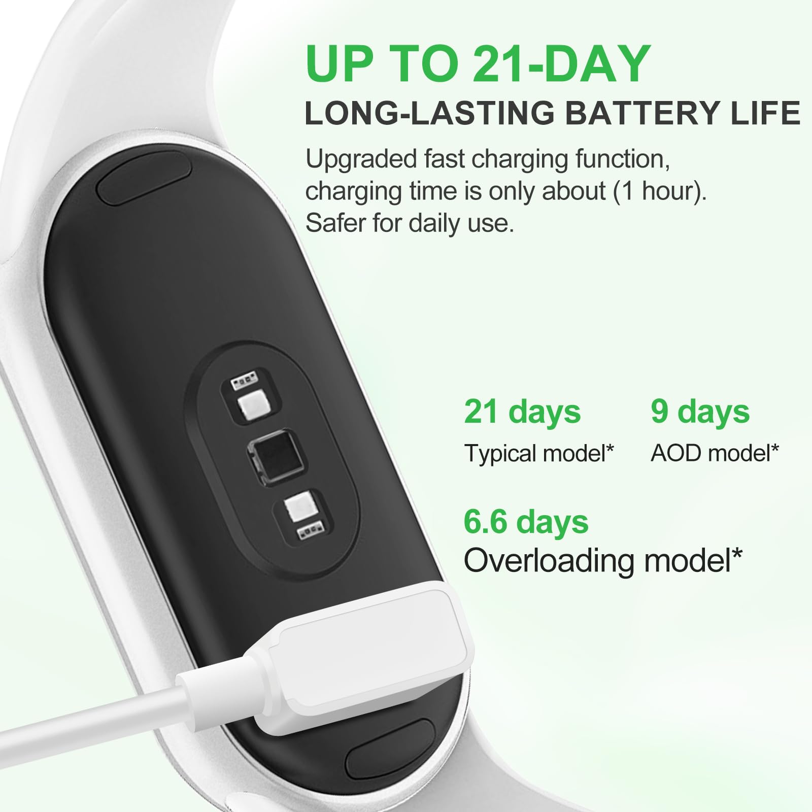 Xiaomi Smart Band 10-1.72 AMOLED Display with 1500 Nits, Sleep and Heart Rate Monitor, 5ATM Waterproof, 21 Days Battery Life, 60 Hz Refresh Frequency, 150+ Modes