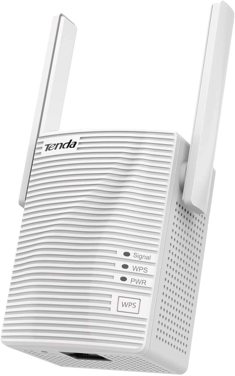 Tenda A15 AC750 Dual Band WiFi Repeater, 2 Omnidirectional Antennas for Remote Playback of 1080P HD Videos, Online Gaming and High-Speed Download