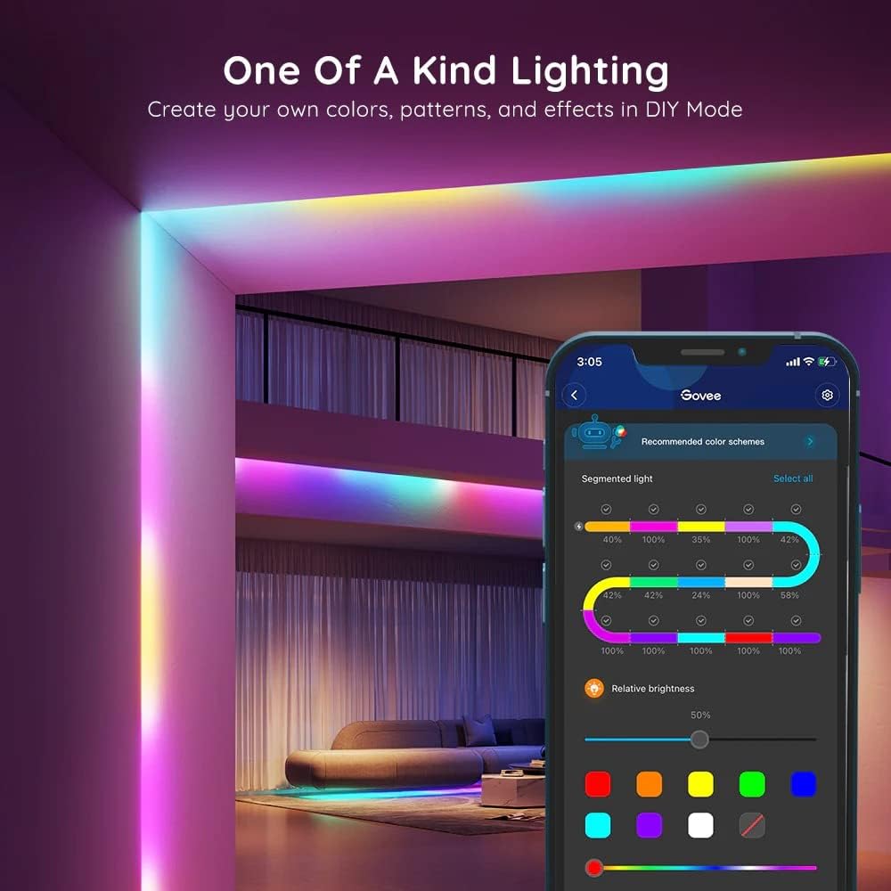 شريط اضاءة LED بتقنية واي فاي + بلوتوث من جوفي ار جي بي اي سي (10 متر)