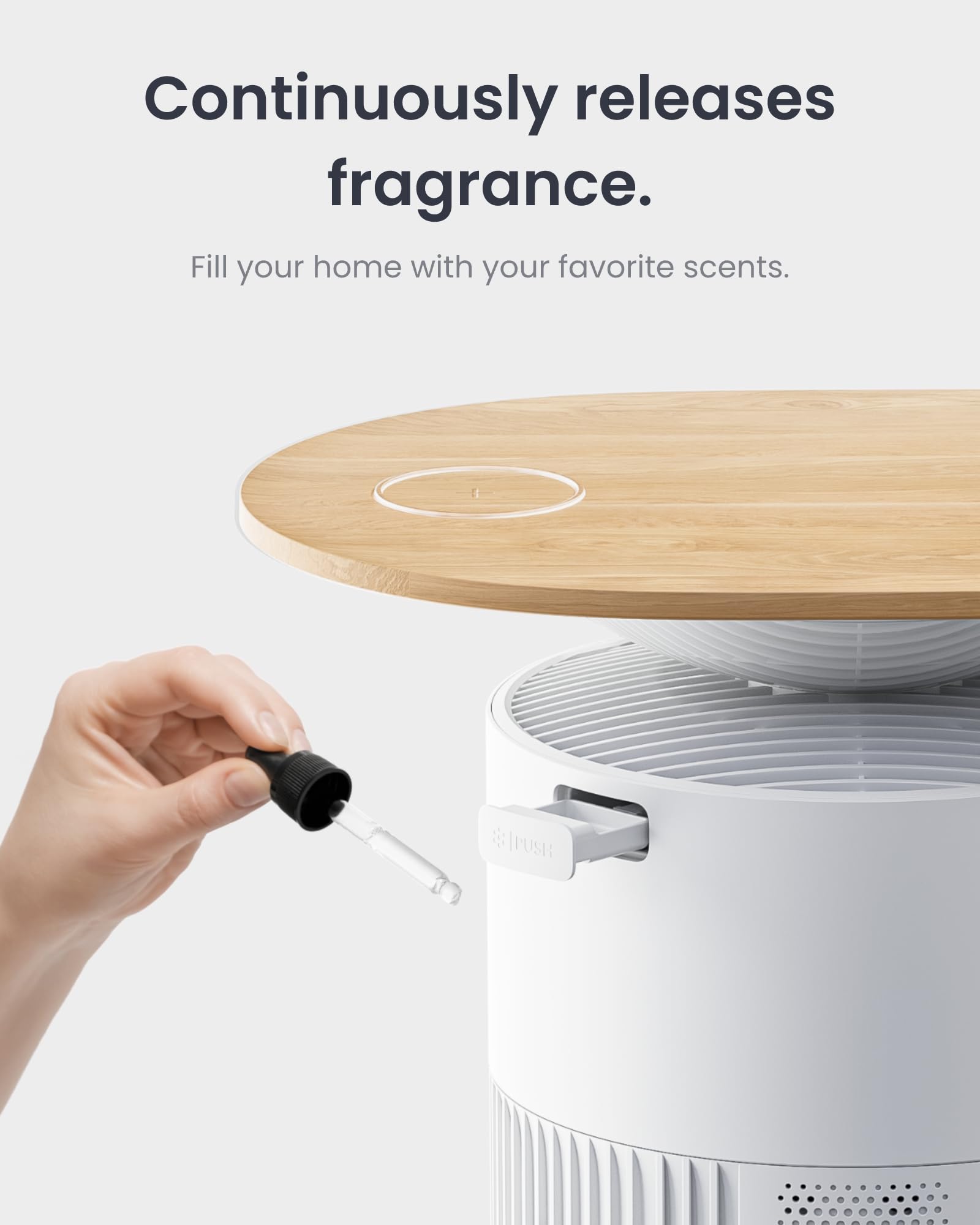 SwitchBot Smart Air Purifier Table - HEPA Filter, Pet Friendly, Ultra Quiet, Wireless Charging, Touch Control, Ideal for Modern Homes