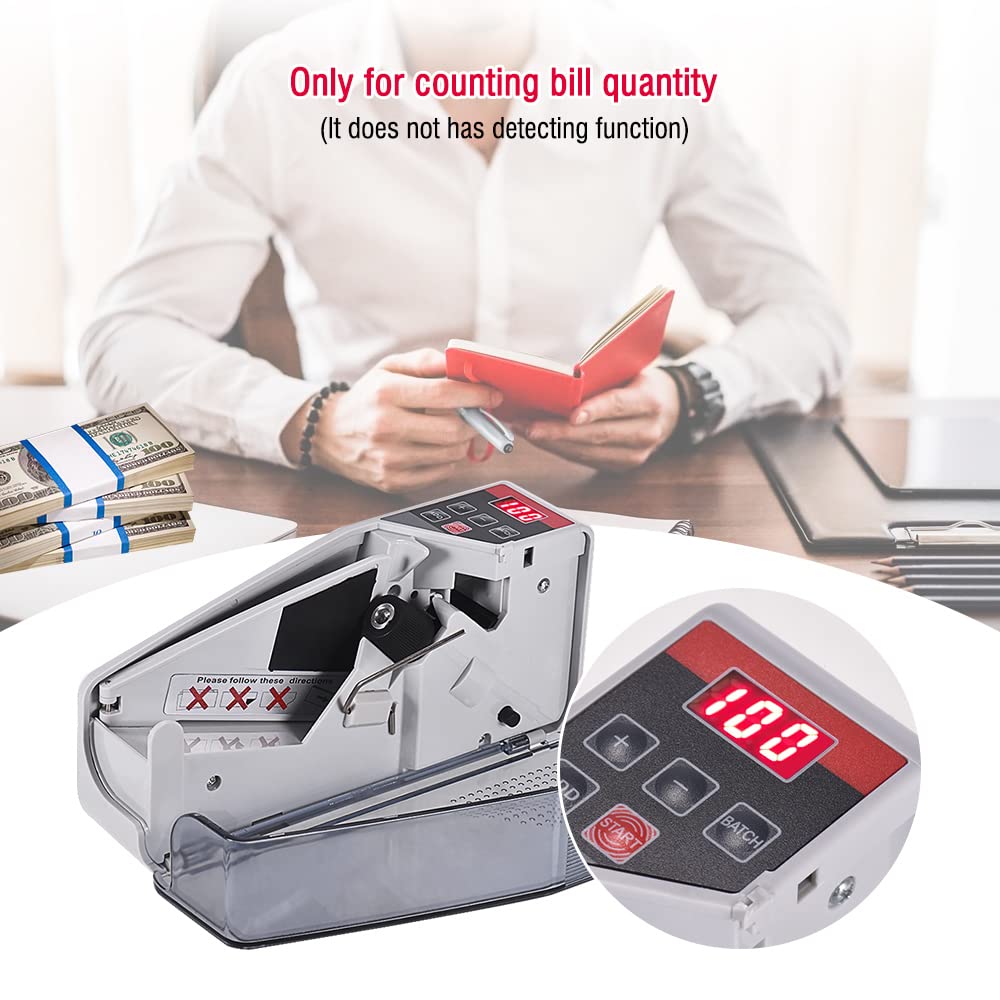 Alisa money counter for most ，Portable Mini Handy Money Counter Worldwide Bill Cash Banknote Note Counting Machine with LED Display Financial Equipment