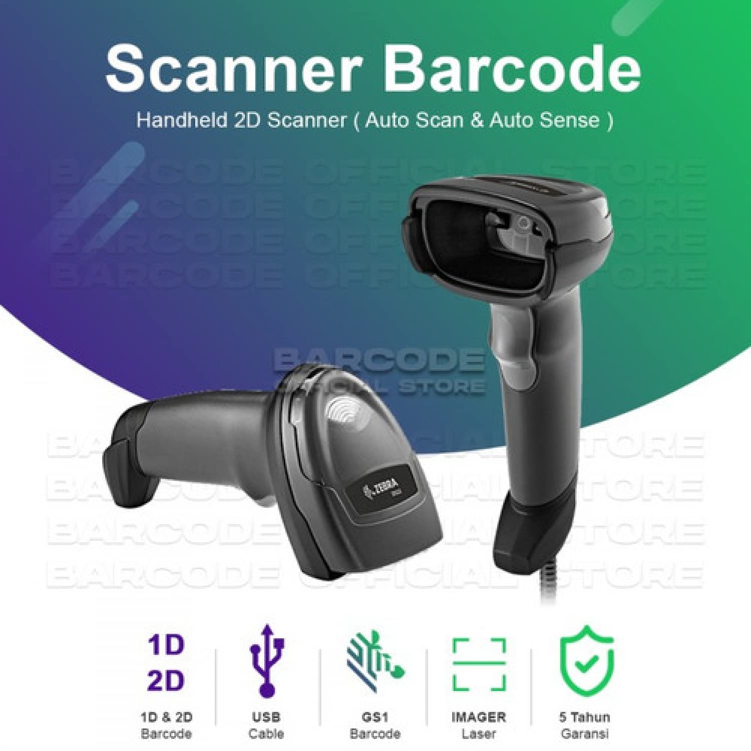 Zebra DS2208-USB Wired Barcode Scanner Kit with Stand, Shielded USB Cable, Black, Reliable, Durable, Best High-Quality Performance for Barcode Scanning in Grocery Retail Supports Windows/iOS/Android