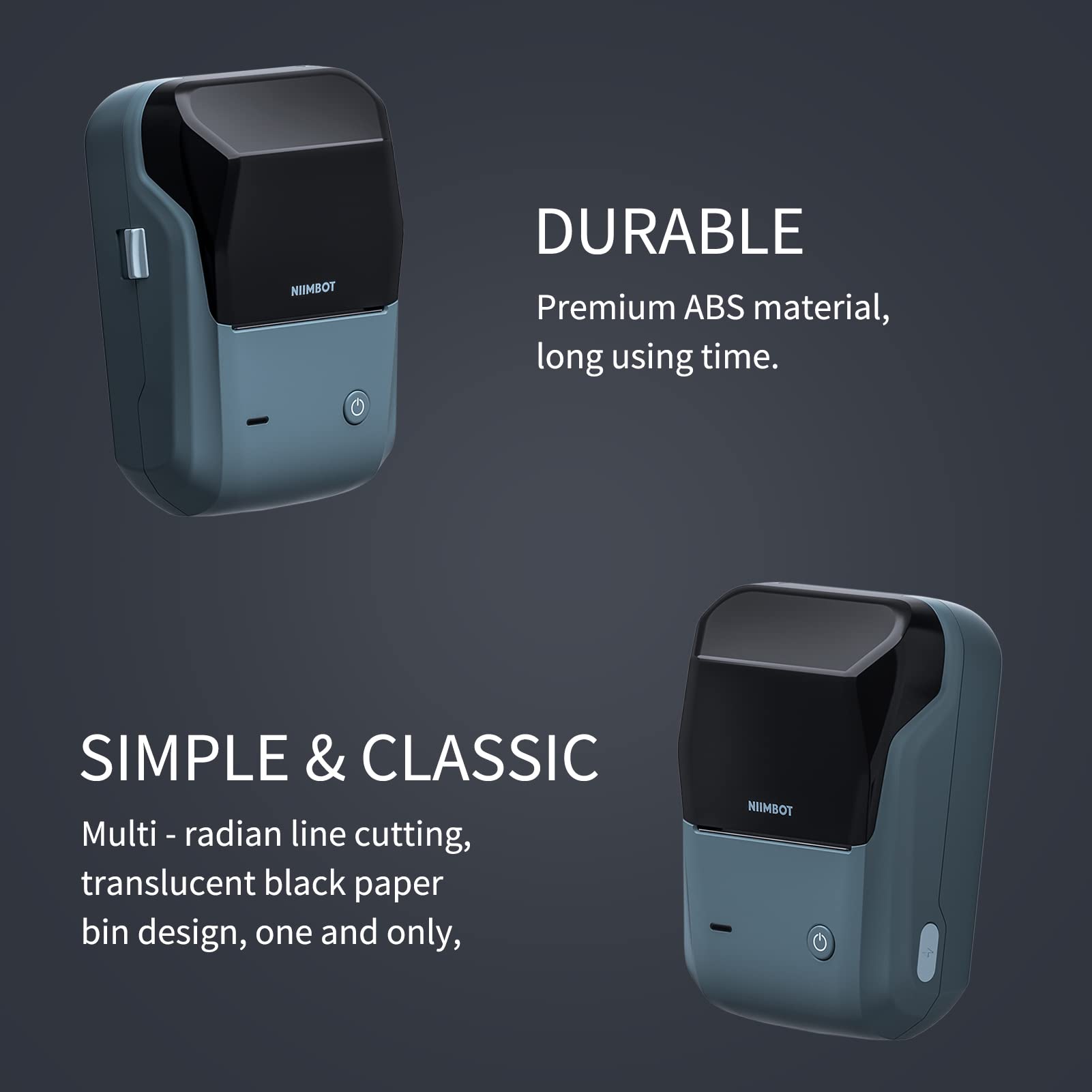 JUANZI Label printer, B1 Label Maker Machine Mini Pocket Thermal Label Printer All in One BT Connect Price Tag DIY Date Journal Study Sticker Labeling Machine with 50*30mm Label Roll Compatible with i