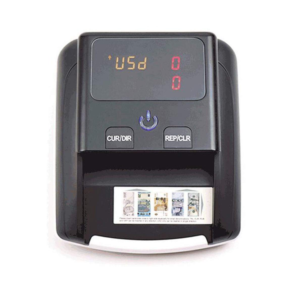 Counterfeit Bill Detectors, Easy to Read Automatic Counterfeit Detector Counterfeit Money Checker Bill Detector Machine Magnetic Sensors,Black_14X15X8CM