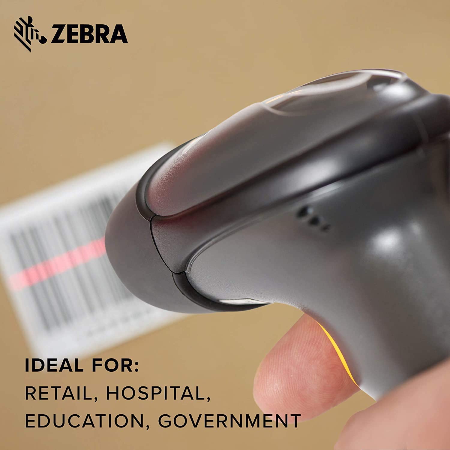 زيبرا LS2208-SR20007R-UR مجموعة USB، ماسح، كابل CBA-U01-S07ZAR، حامل 20-61019-02R، اسود