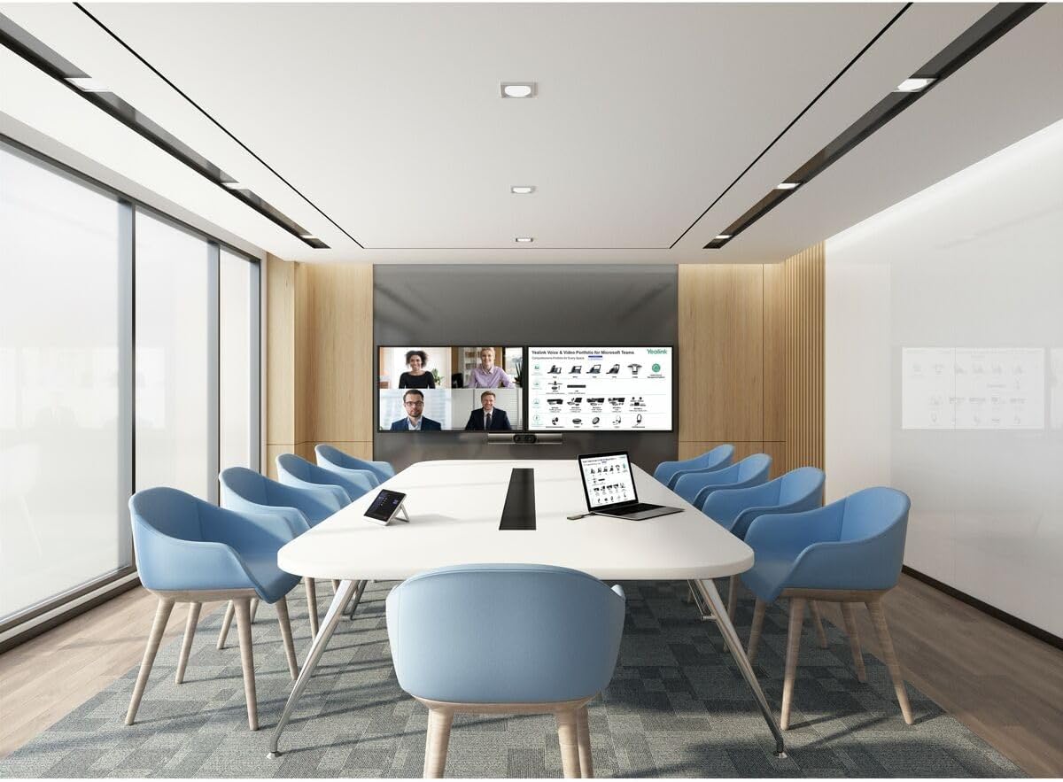 Yealink A30-020 Teams Fully Equipped Video Collaboration Bar/Meeting Bar for Medium Meeting Room - Set A30+CTP18 Touch Panel