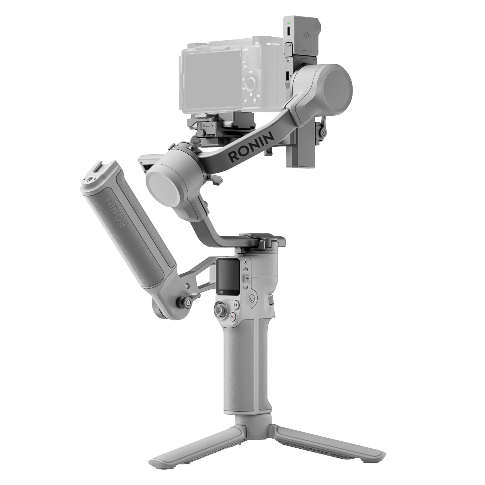 DJI مثبت جيمبال صغير ار اس 4 لكاميرا كانون/سوني/باناسونيك/نيكون/فوجي فيلم، اقفال محاور سيارة تتبع ذكي بسعة تحميل 2 كجم