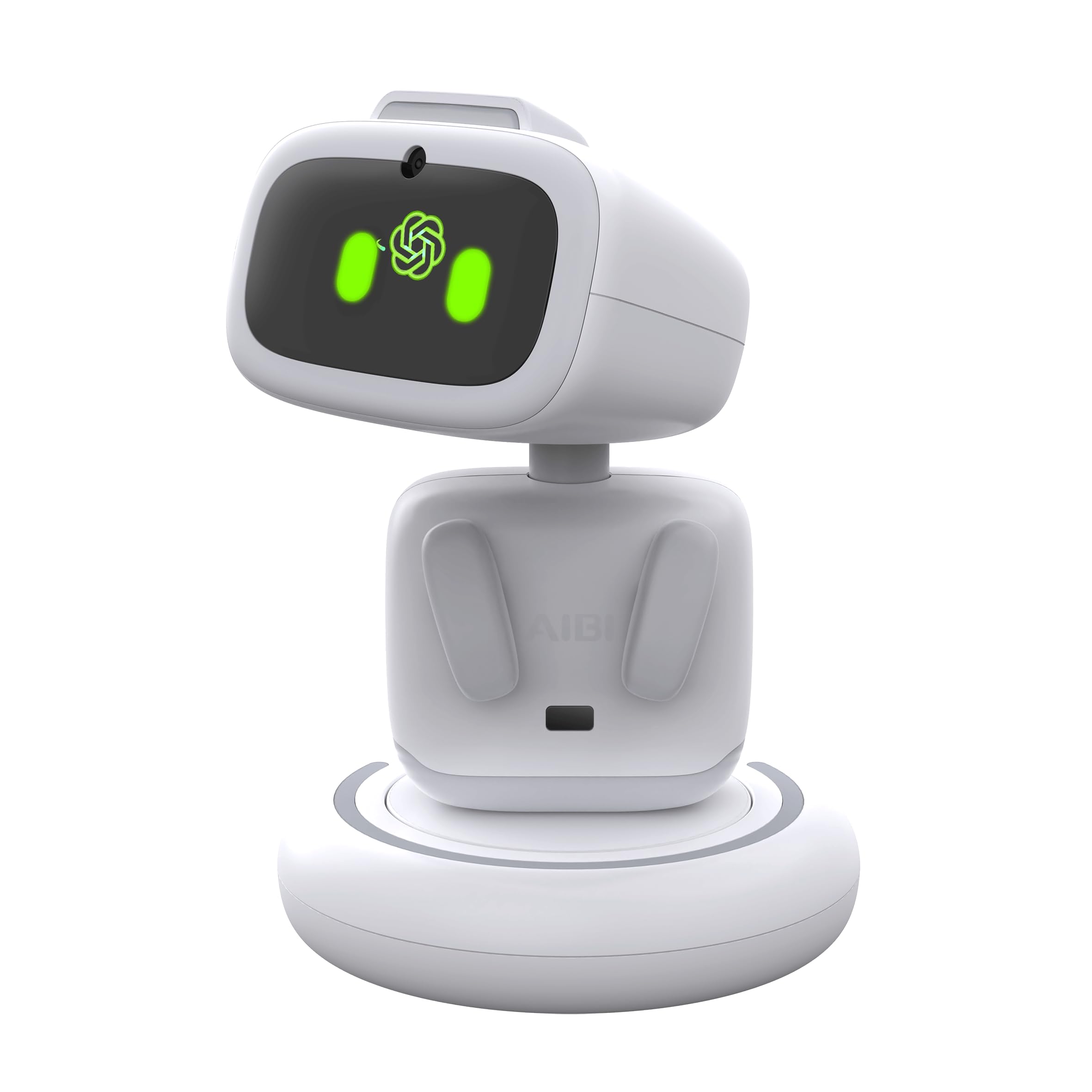 AIBI Pocket Pet, Portable Robot, ChatGPT-Powered AI Companion with Voice Commands, Emotional Interaction, Singing and Dancing, Magnetically Attaches to Any Place, Ultra-Portable