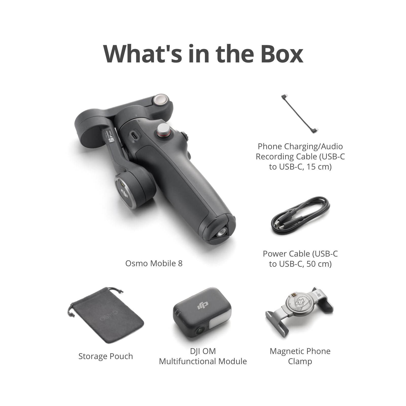 DJI Osmo Mobile 8 Smartphone Gimbal Stabilizer, Native Tracking with Sound and Light, 360° Rotation, Built-in Extension Rod and Tripod, 10-Hour Battery, Strong 3-Axis Stabilization