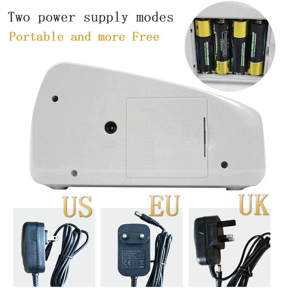 Portable Money Detector Machine, Portable Bill Value Counter, AC or Battery Powered for Most World Currencies