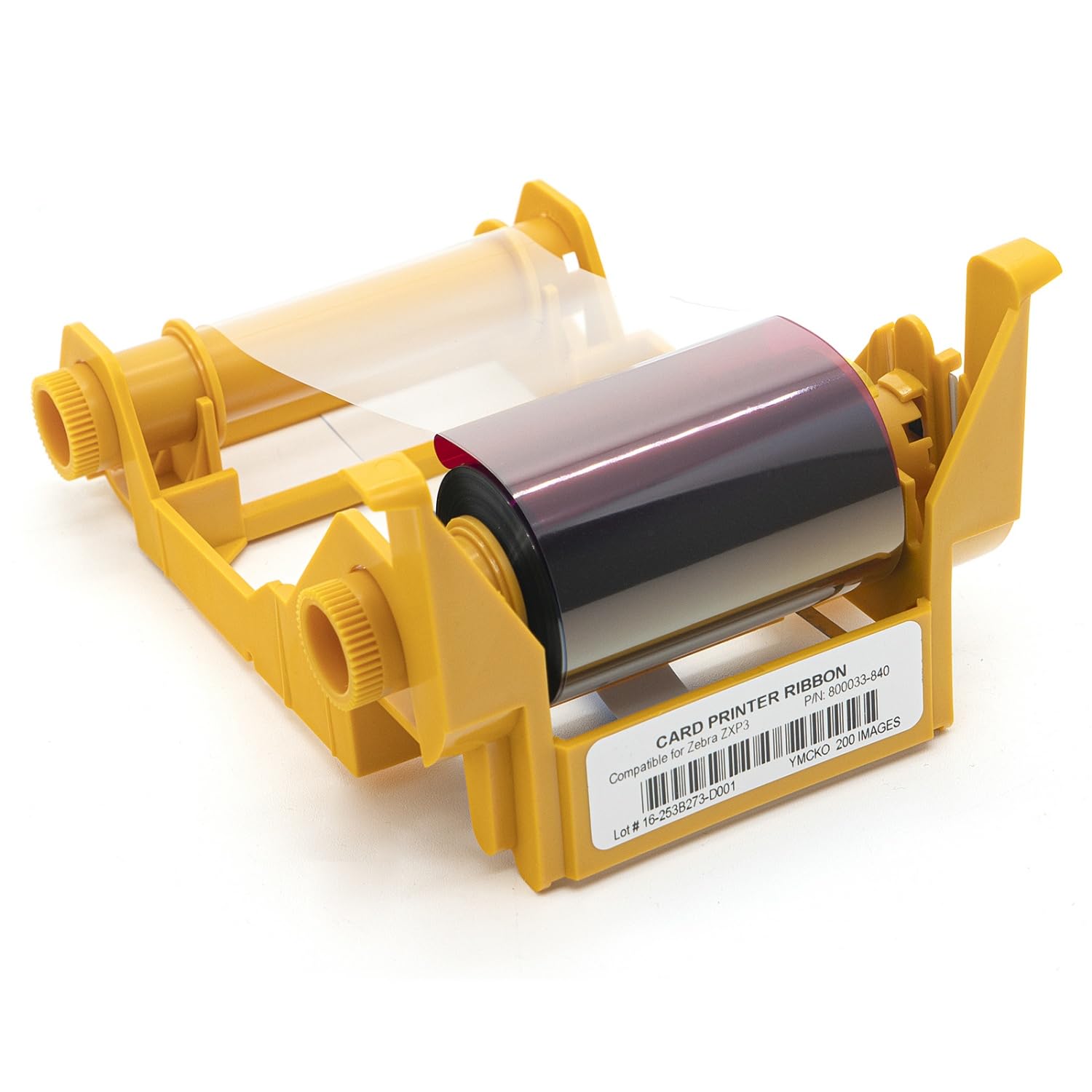 eecee 800033-840 True Colours iX Series YMCKO Color Ribbon for Zebra ZXP Series 3 ZXP 3 Card Printer - Replacement Color Ribbon Compatible with Zebra ZXP3-200 Prints, 1 PACK