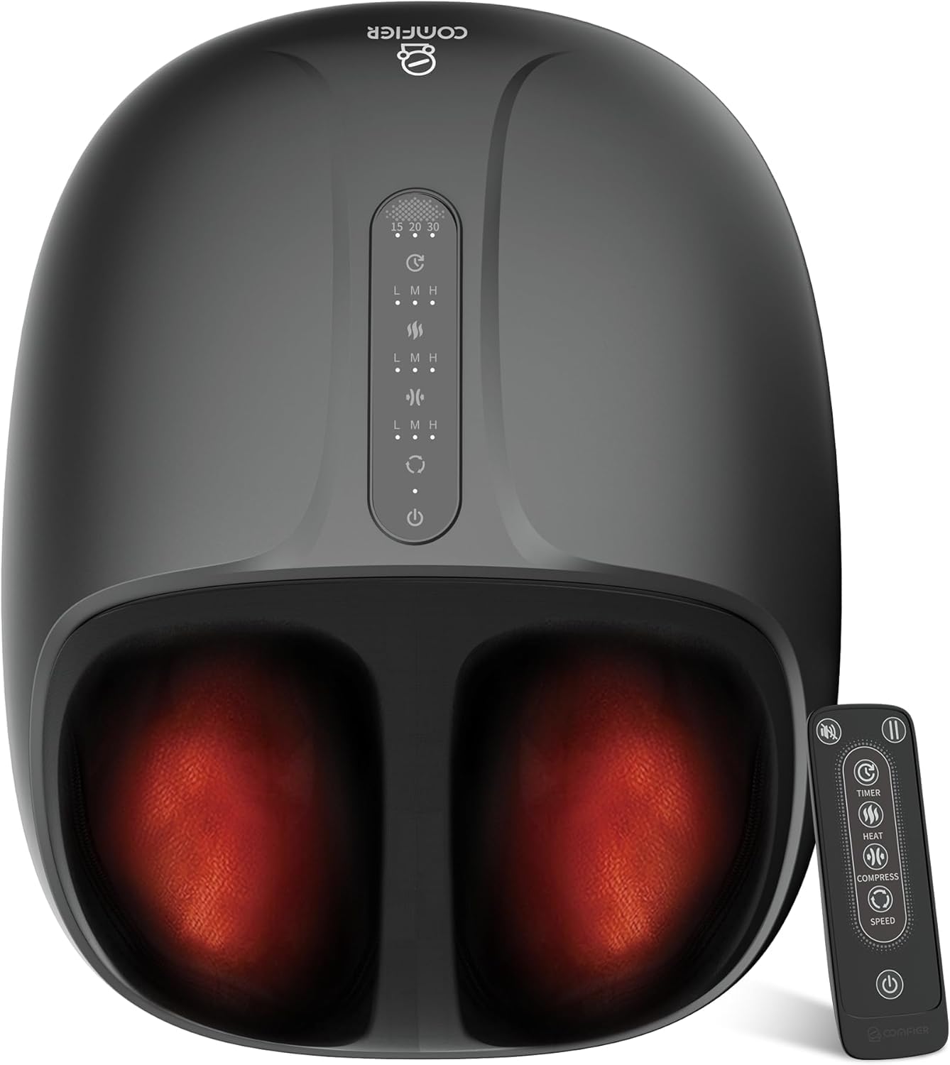 COMFIER Foot Massager with Heat, Shiatsu Foot Massager, Roller Compression for Plantar Fasciitis, Neuropathy, Home Office Use, Gifts