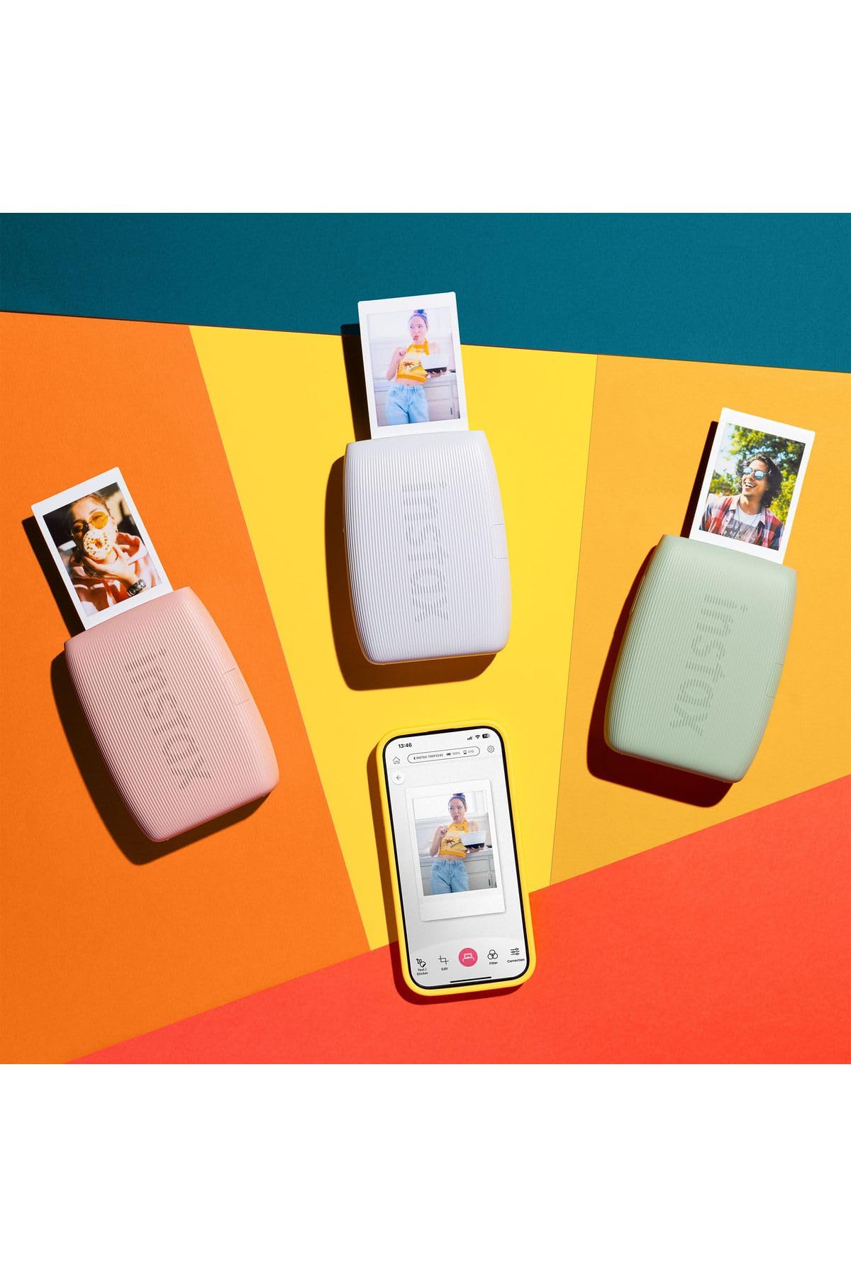 Instax mini Link 3 Green Smartphone Printer with 20 Mini Films