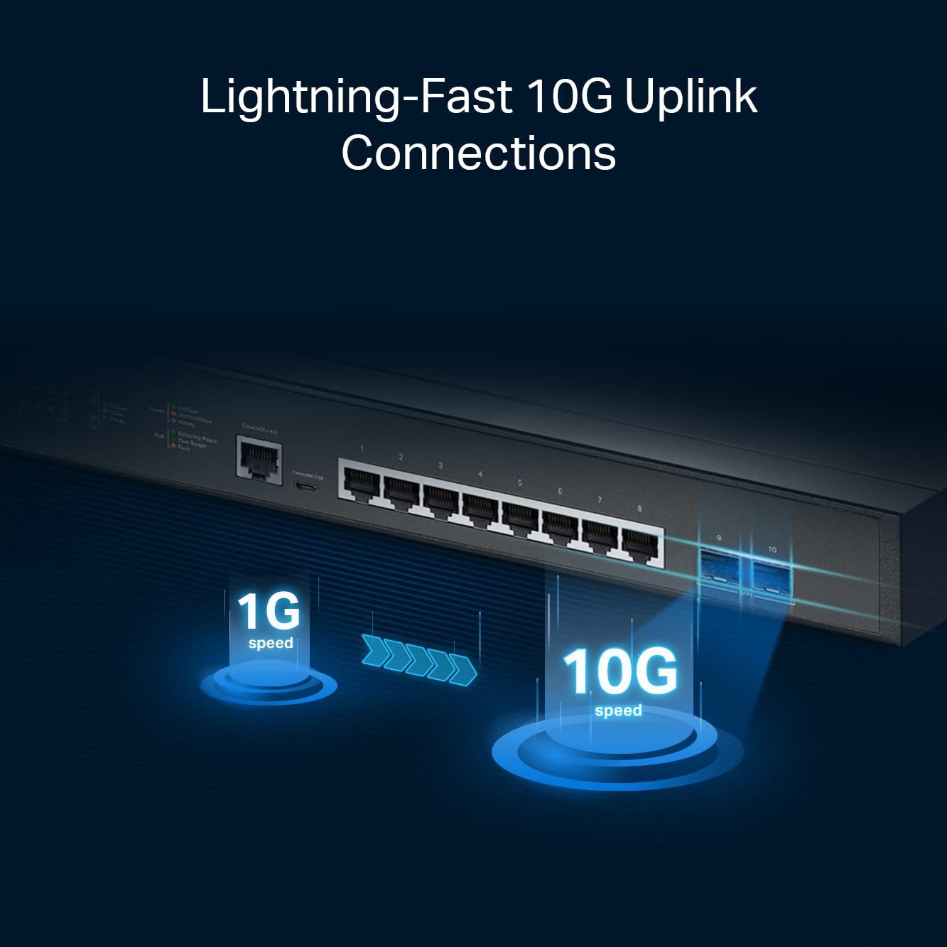TP-Link TL-SG3210XHP-M2 | Jetstream 8 Port Multi-Gigabit L2+ Managed PoE Switch | 8 PoE+ Port @240W, 2 x 10G SFP+ Slots | 2.5G Bandwidth | Omada SDN Integrated | IPv6 | 5 Year Manufaturer Warranty