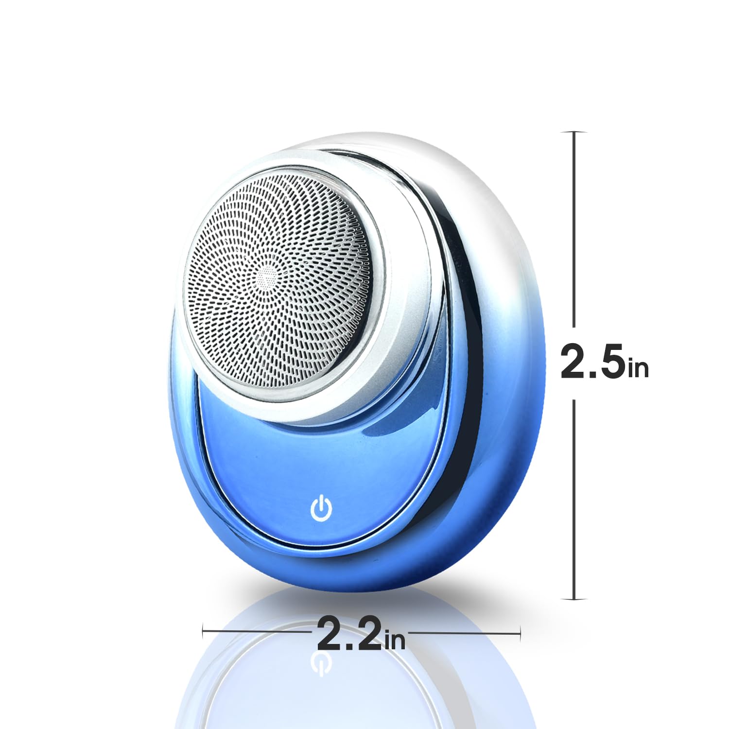 DSP Compact Men's Electric Razor - Mini Portable Shaver for Travel, Waterproof IPX7, USB-C Fast Charging, Overcharge Protection, 7100 RPM Powerful Pocket-Sized Shaving Machine (Blue)