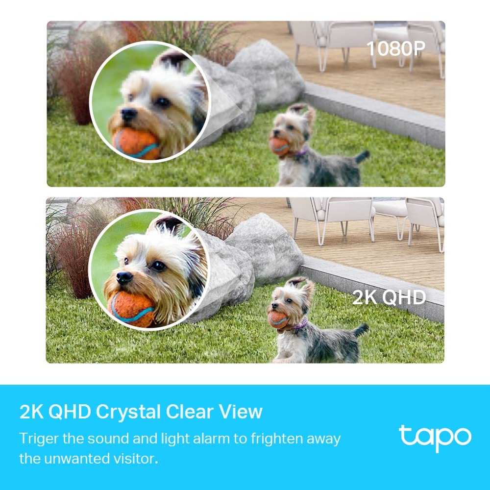 Tapo 2K 4MP Smart Wireless CCTV Security Camera System by TP-Link | 180-Day Battery Life | Color Night Vision | Person, Pet & Vehicle Detection | Two-Way Audio | IP65 Waterproof & Dustproof