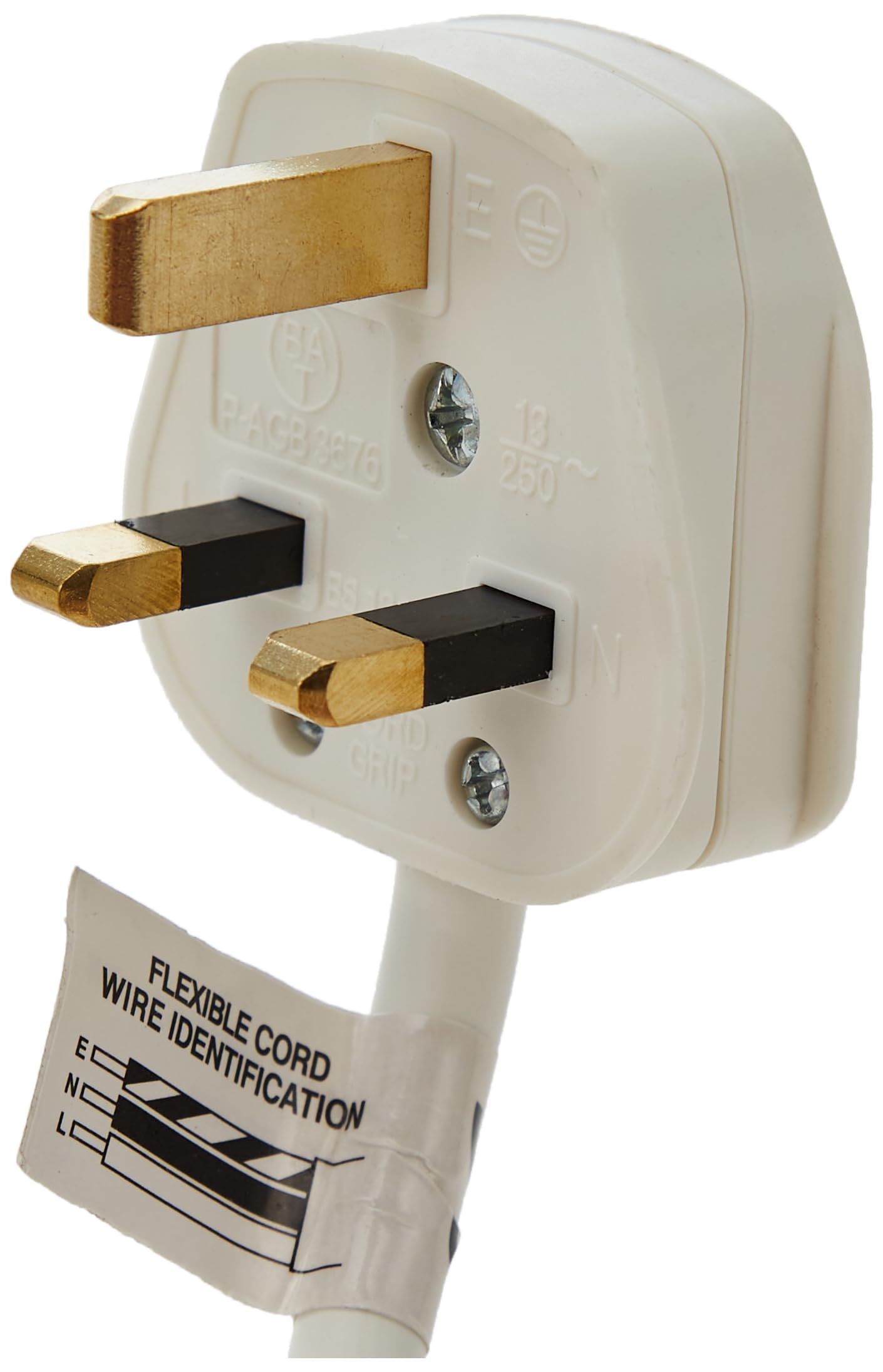 Brennenstuhl 13 Amp Extension Cable with BS Socket, 2 Meter, White, 1166553015