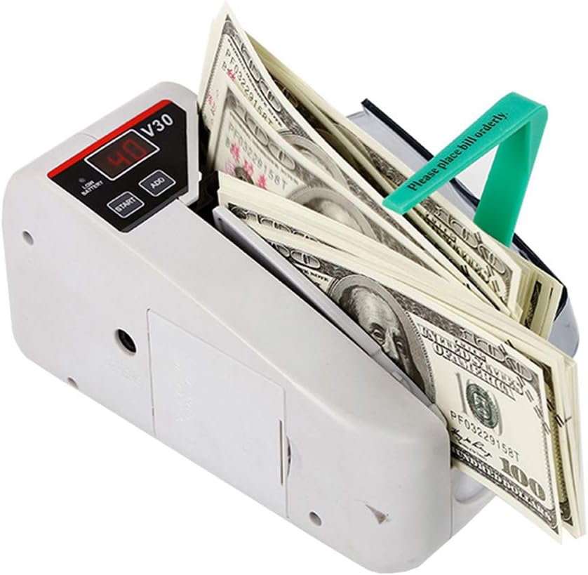 Mini Handy Bill Cash Banknote Counter Money Currency Counting Machine AC Or Battery Powered