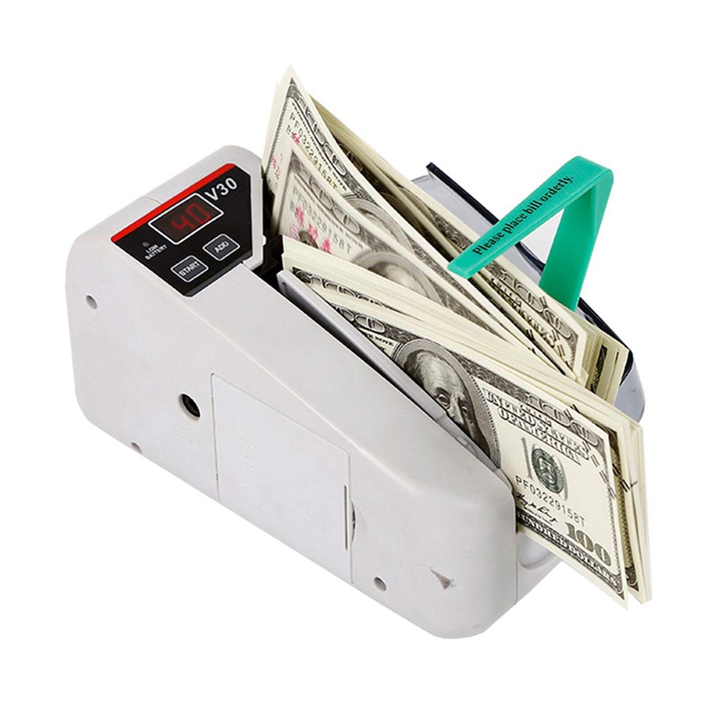 Mini Handy Bill Cash Banknote Counter Money Currency Counting Machine AC Or Battery Powered