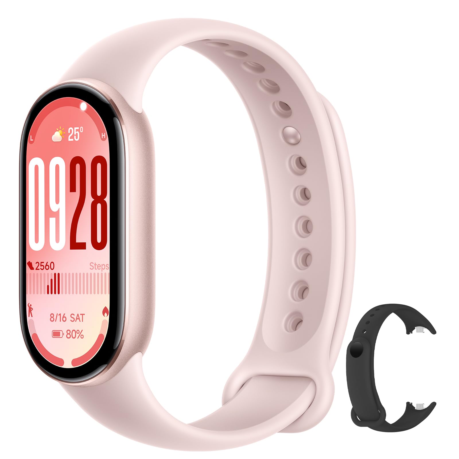 Xiaomi Smart Band 10-1.72 AMOLED Display with 1500 Nits, Sleep and Heart Rate Monitor, 5ATM Waterproof, 21 Days Battery Life, 60 Hz Refresh Frequency, 150+ Modes