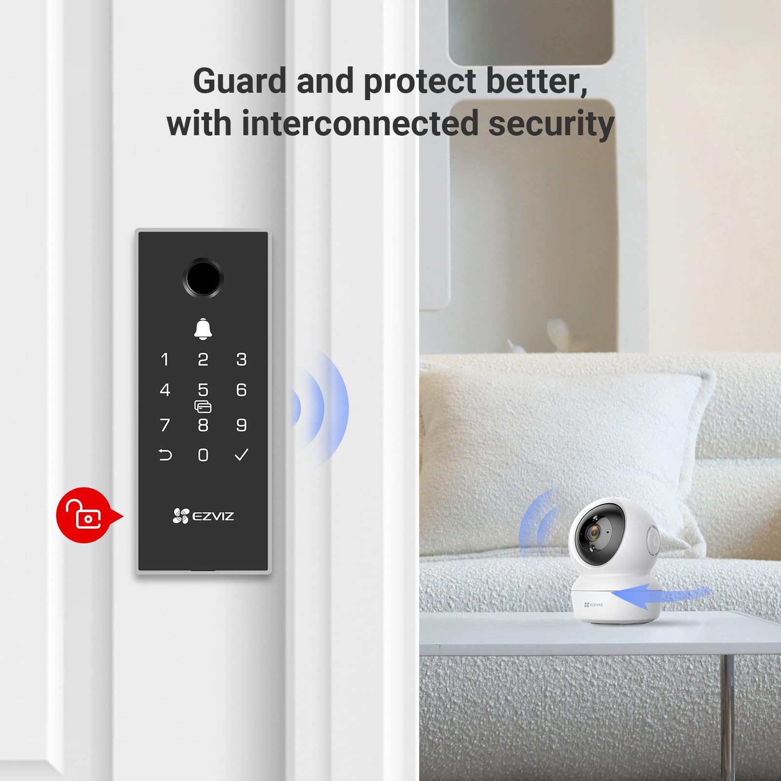 EZVIZ قفل حافة ذكي DL03 - يدعم البلوتوث والواي فاي، مدخل بدون مفتاح متعدد الطرق، جهاز تحكم عن بعد، تنبيهات مضادة للعبث، سهل التركيب (DL03)