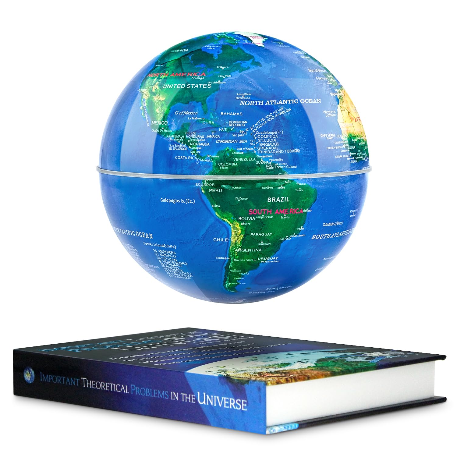 Flagist Magnetic Floating Rotating Globe Book Base - Beautiful Bookshelf for Home, Office, Classroom, Store Decoration - Gradient Color Globe - Suitable for Christmas and Anniversary