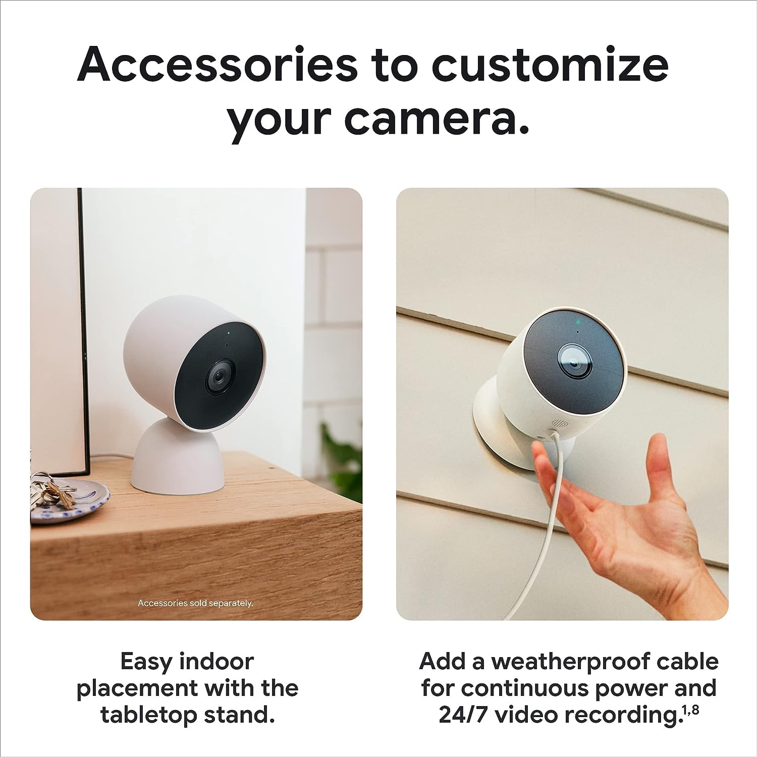 Google Nest GA01317-US Camera Battery في الهواء الطلق في الأماكن المغلقة ثلج