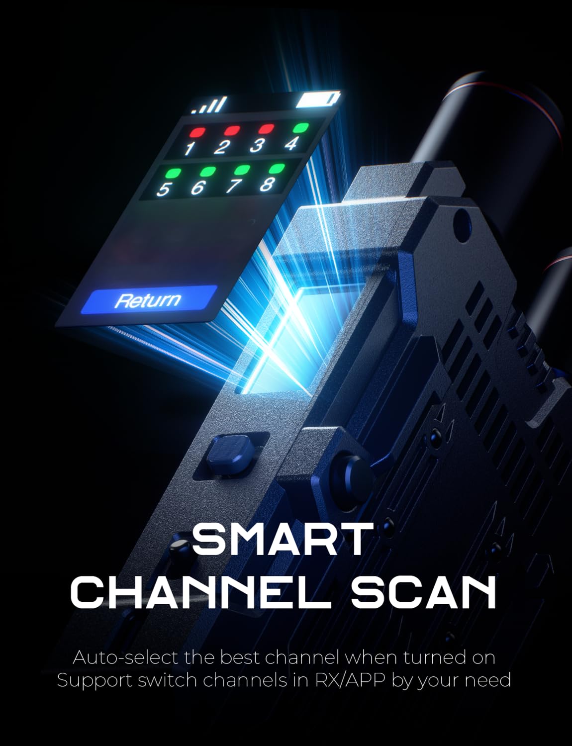 Hollyland Mars 4K Wireless Transmitter 5G Video Transmission System SDI HDMI, 4Kp30/1080p60, Supports 23.98/29.97/59.94 FPS SDI Out, 450ft LOS Range 66ms Latency, 4 Monitoring Apps (1TX+1RX)