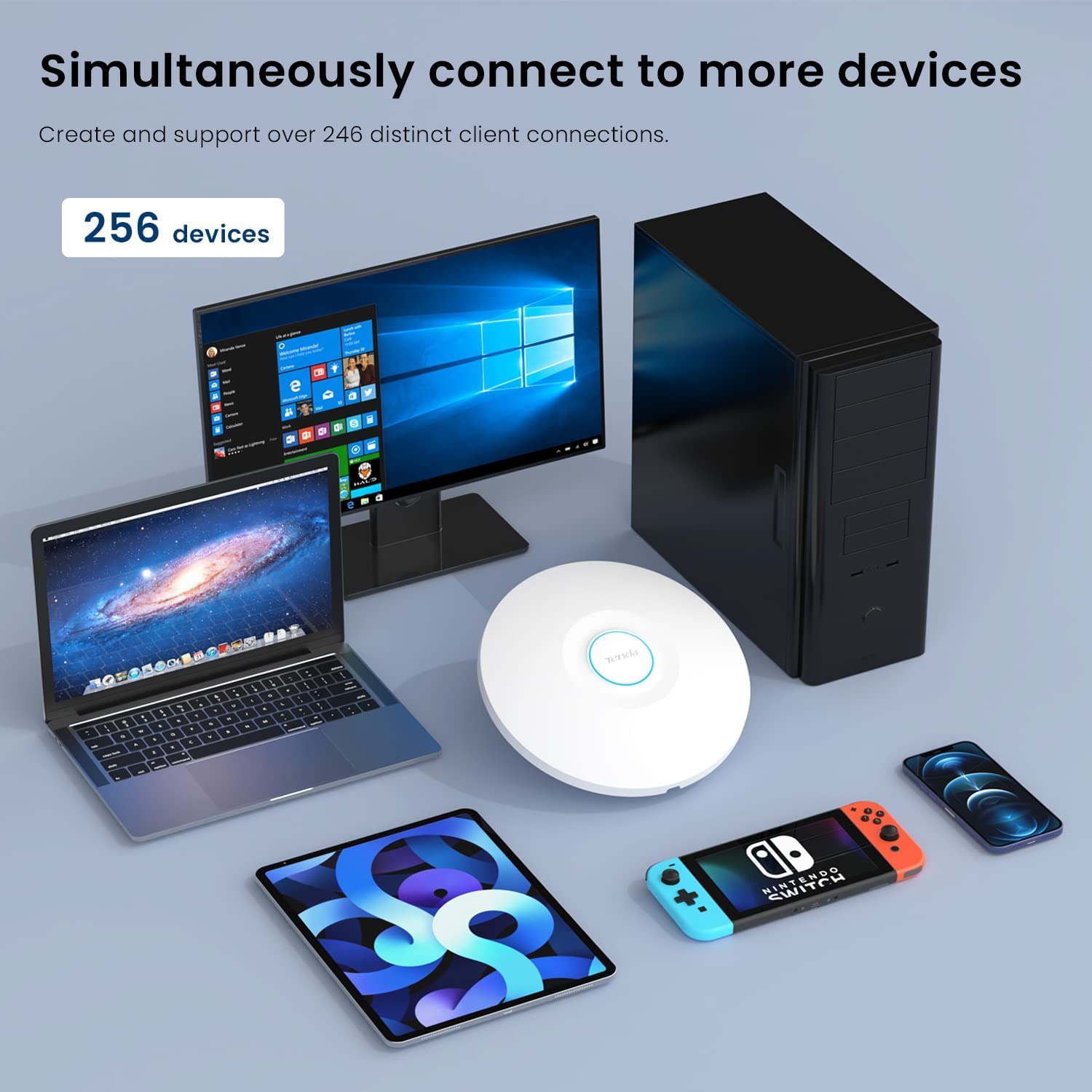 تيندا i29 AX3000 2976 ميجابيت ثانية أبيض دعم تقنية الطاقة عبر الشبكة (PoE)