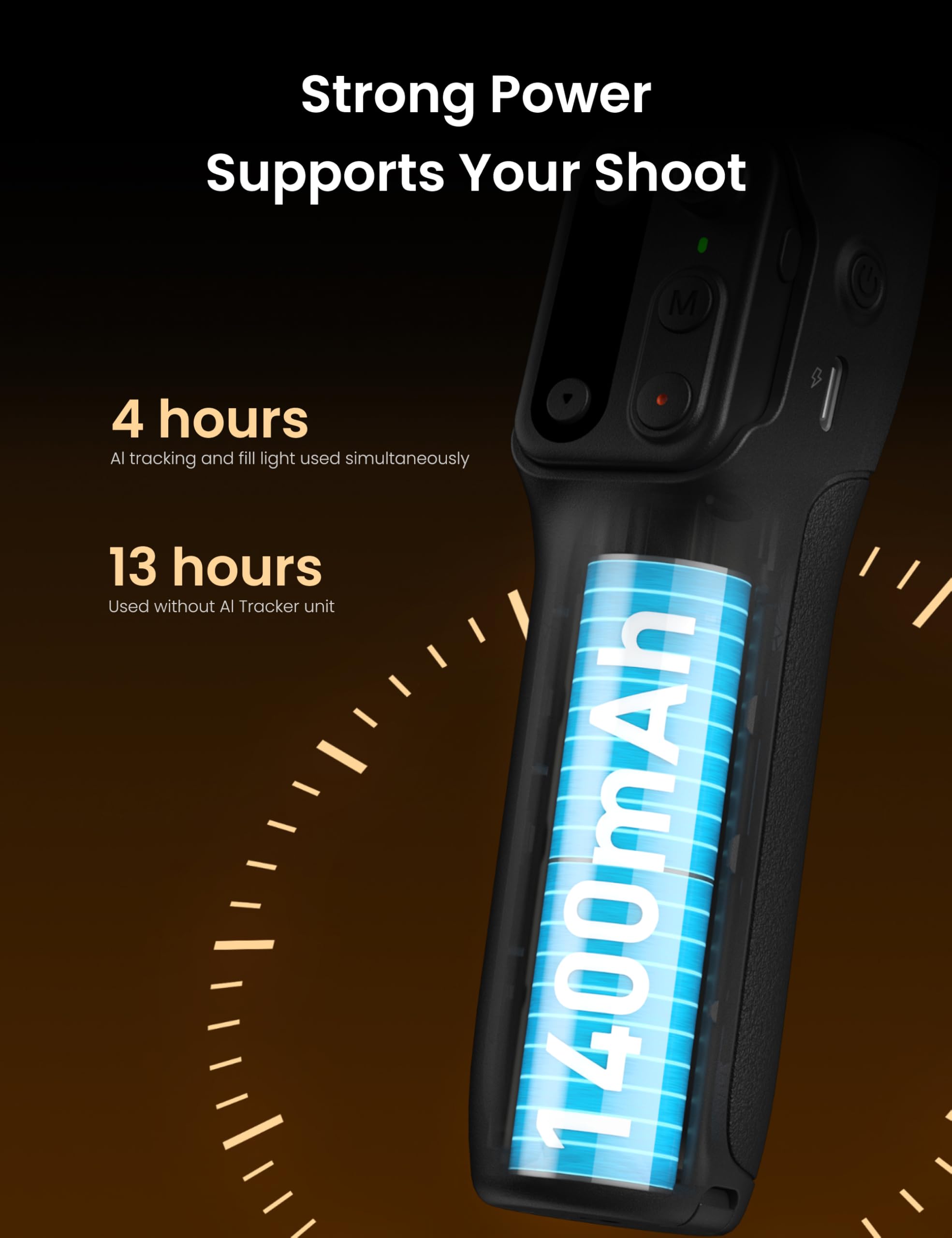Hohem iSteady V3 Gimbal Stabilizer for Smartphone, 3-Axis Stabilization with AI Tracker, Detachable Remote Control, Built-in Extension Rod and Tripod, Portable and Foldable, Video Recording, Black
