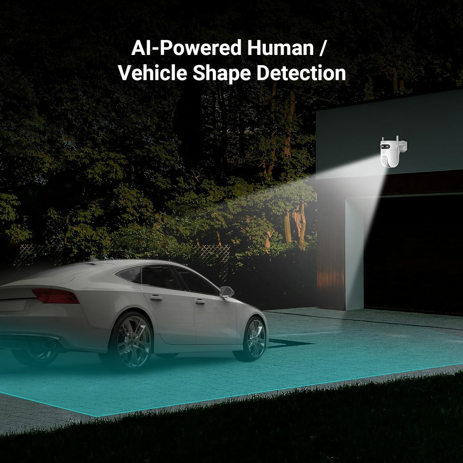 EZVIZ by Hikvision | 3K H9C Dual-Lens Camera 4K (5MP+5MP) Pan & Tilt WiFi | Two-Way Talk | AI Human/Vehicle Detection | Active Defense with Siren and Strobe Light