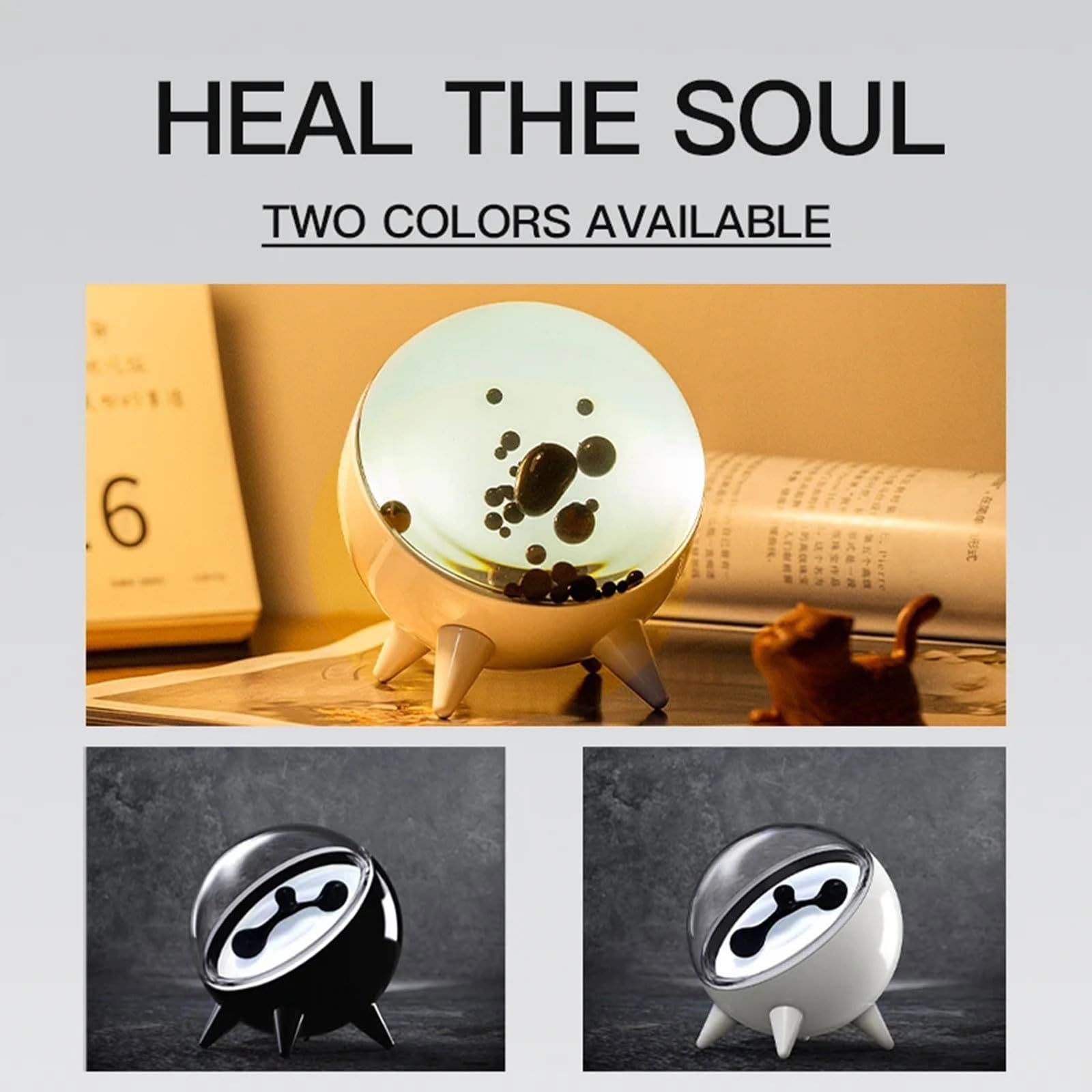 ZbOLi Magnetic Fluid Speaker, Dancing Ferrofluid Speaker, Funny Desk Magnetic Fluid Speaker, Speaker Music Companion with Music Rhythm, Desktop Decorations, Teenager Gifts black