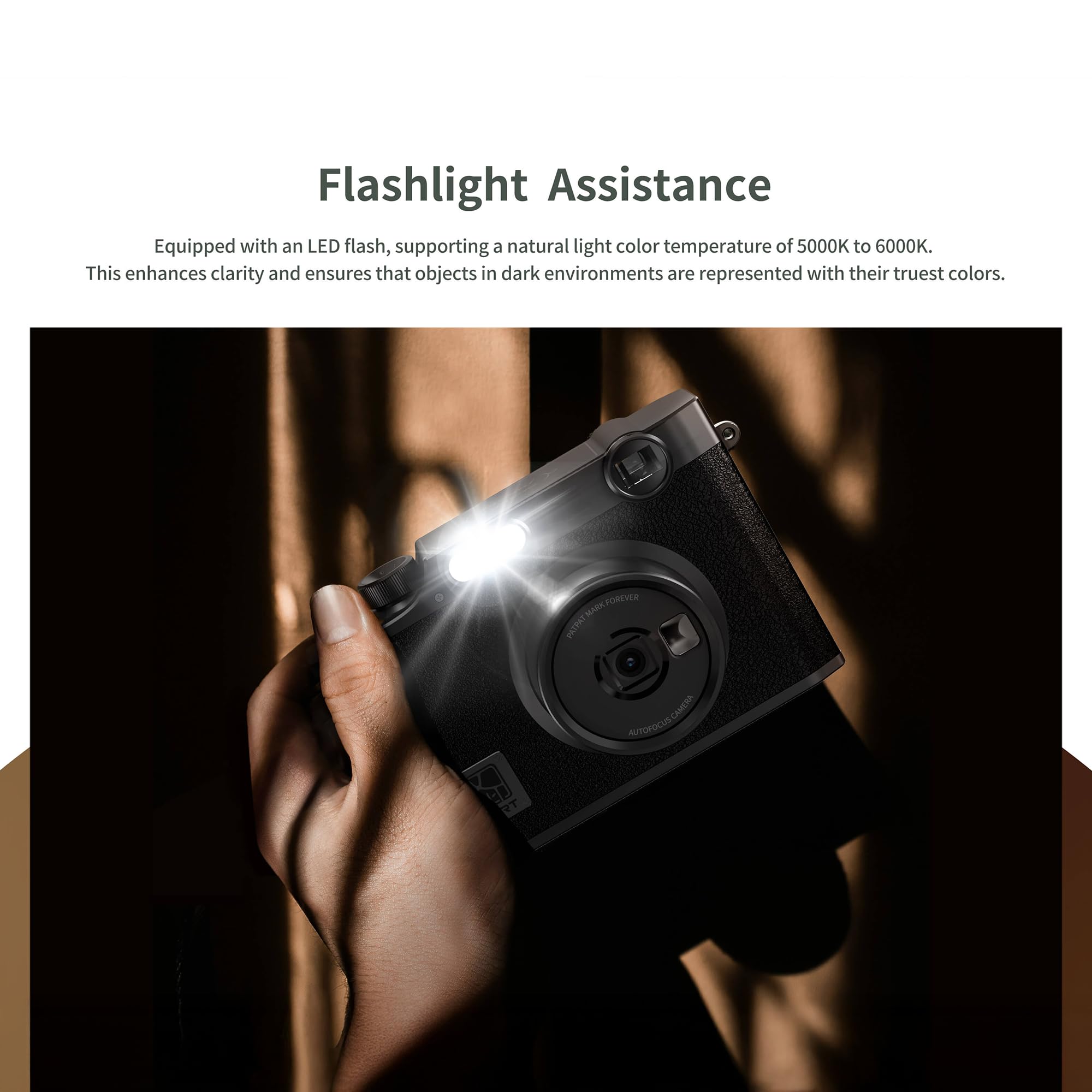 اتش بي ار تي كاميرا Z3 للطباعة الفورية - شاشة 2.8 انش، صبغ حراري تسامي، بلوتوث 5.2، تطبيق هاي فوتو، 8 مرشحات، تحرير وطباعة فورية (اسود)