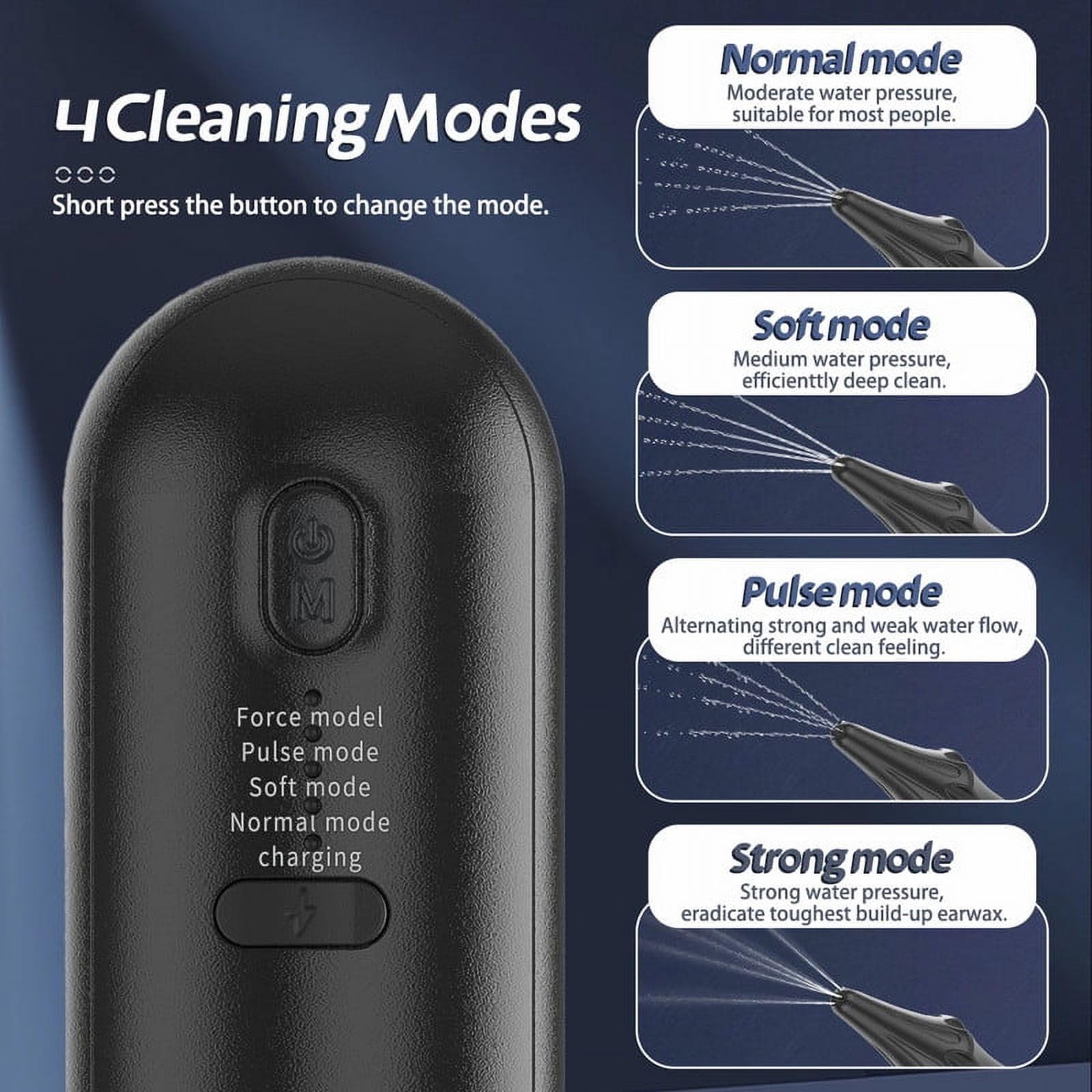 Ear Wax Removal - Water Powered Ear Cleaner - Ear Cleaner Electric Ear Cleaning Kit, Ear Irrigation Flushing System,Portable fully automatic handheld ear cleaner/water-powered ear cleaner