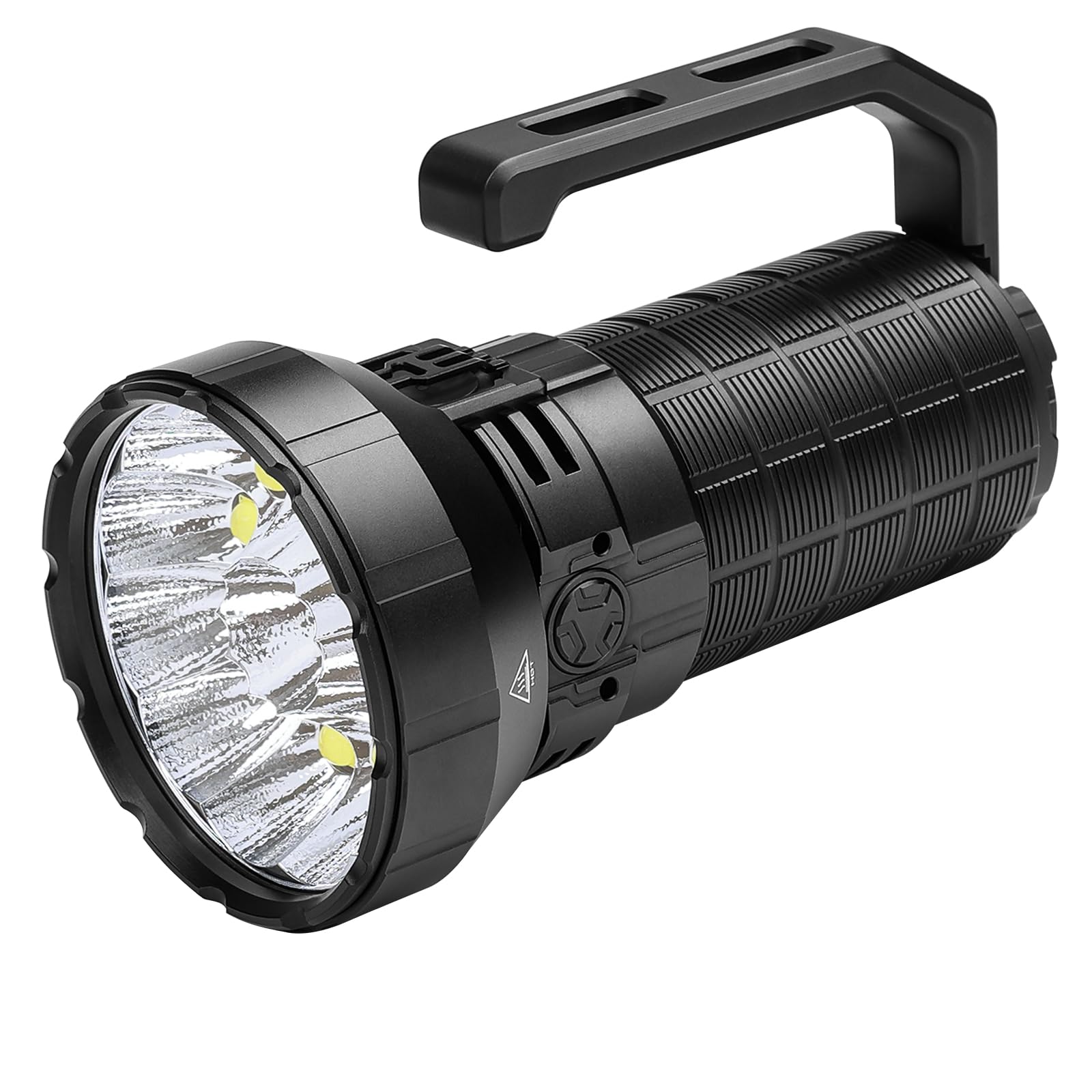 IMALENT MS12 Mini Tactical Flashlight 65.000 Lumens Rechargeable, Super Bright Torch with 12 XHP 70.2 LEDs, Long Beam Distance 1036 Meters, Built-in Cooling fans for Adventure, Camping, Climbing