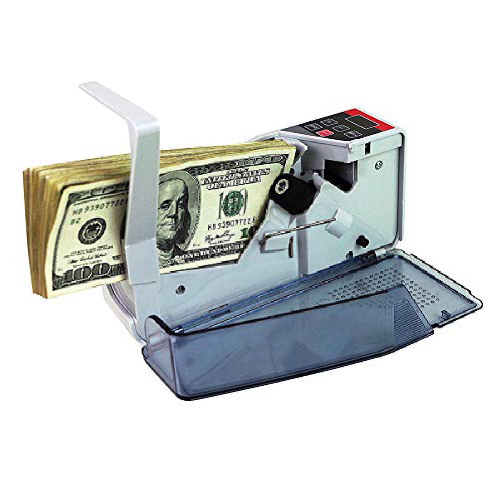 Portable Money Counter, Mini Handy Bill Cash Banknote Counter, Number Of Sheets Can Be Set, AC Or Battery Powered Suitable For Multi-Currency,GQYYS